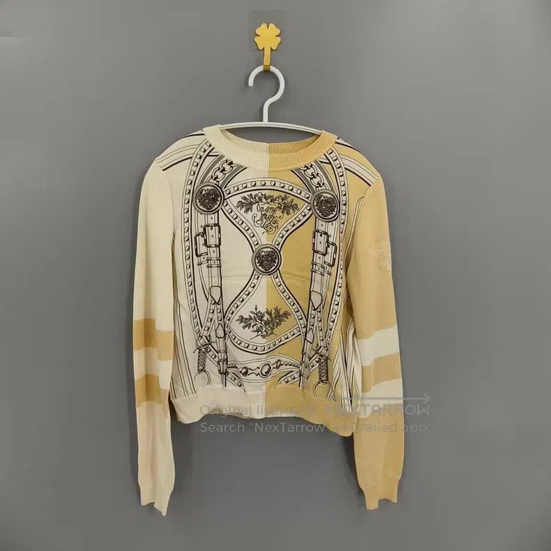 Hermes Hermes Horse Girth Pattern Long Sleeve Knit Size XS / US 0-2 / IT 36-38 - 1 Thumbnail