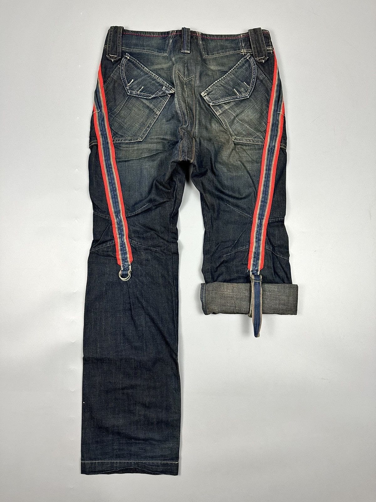Marithe + Francois Girbaud 🔥Rare🔥Vintage Marithe Francois Girbaud Bondage Flared Denim Size US 31 - 7 Thumbnail