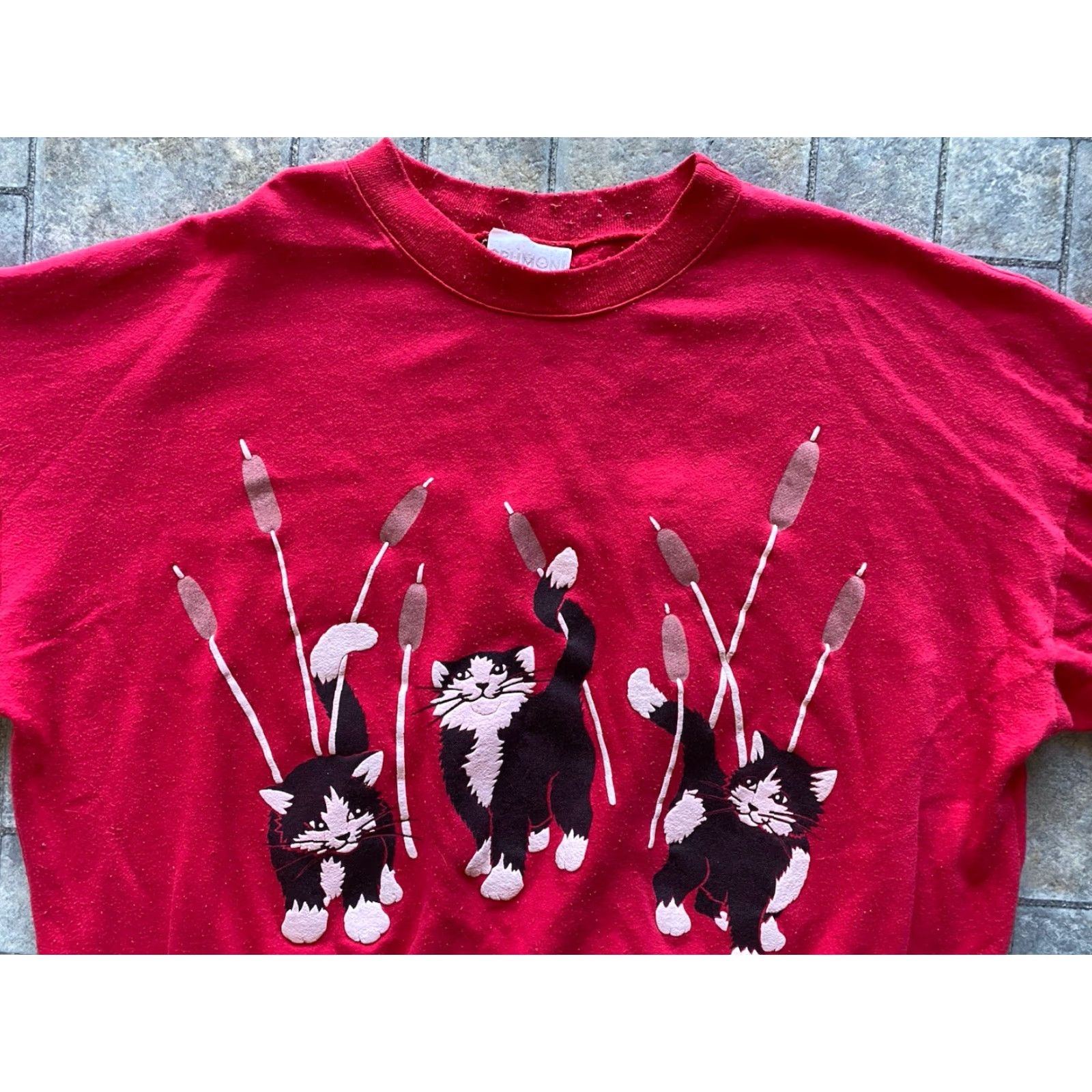 Vintage VINTAGE Spumoni By Franko Red Cat Pullover Sweatshirt L Men’s Red Cat USA Large Size US L / EU 52-54 / 3 - 4 Thumbnail