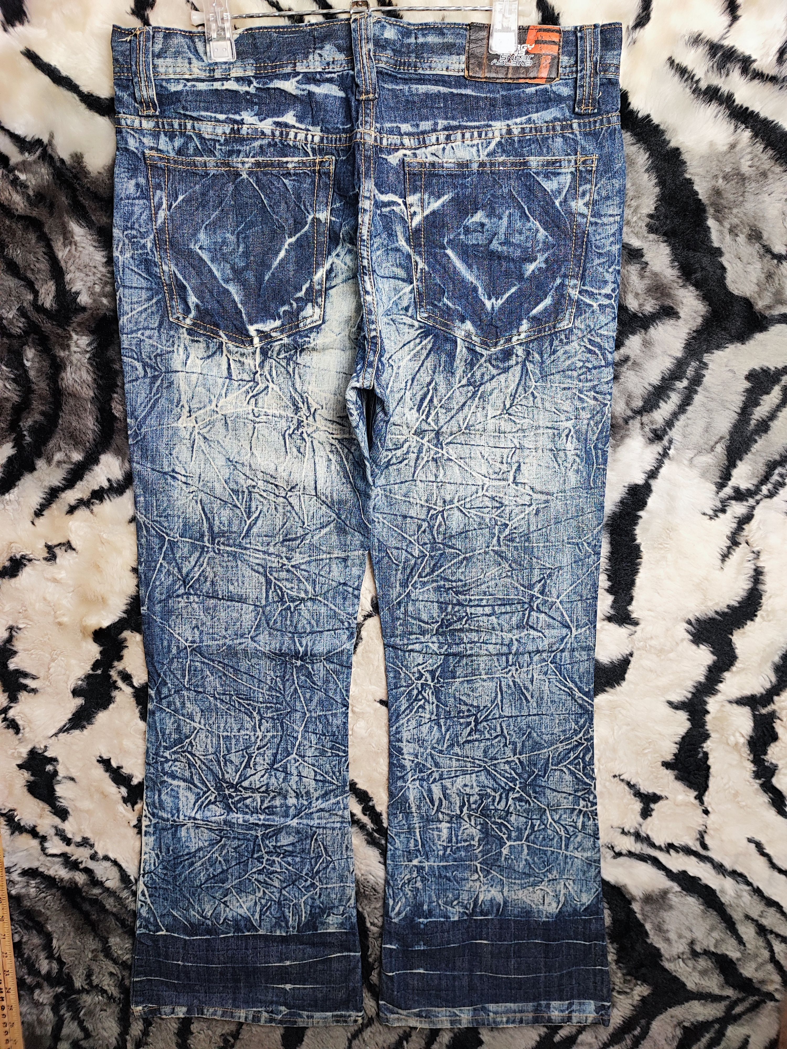 14th Addiction Vintage energy y2k bootcut baggy wide leg flare denim jeans Size US 35 - 13 Thumbnail