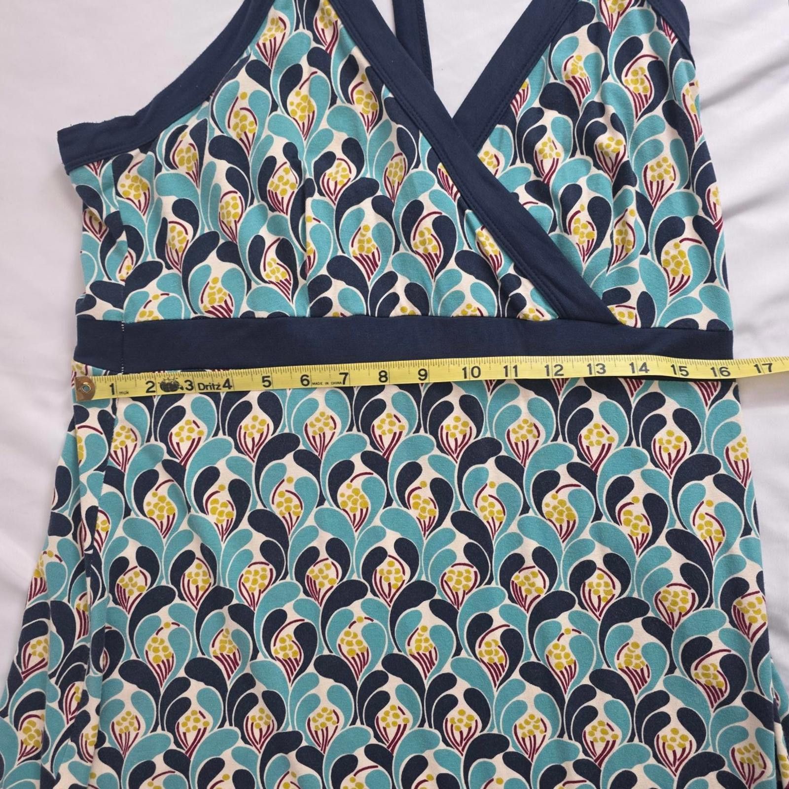 Unknown London King Louie Sleeveless Wrap-Front Dress – Retro Fan Print Size XL / US 12-14 / IT 48-50 - 5 Thumbnail