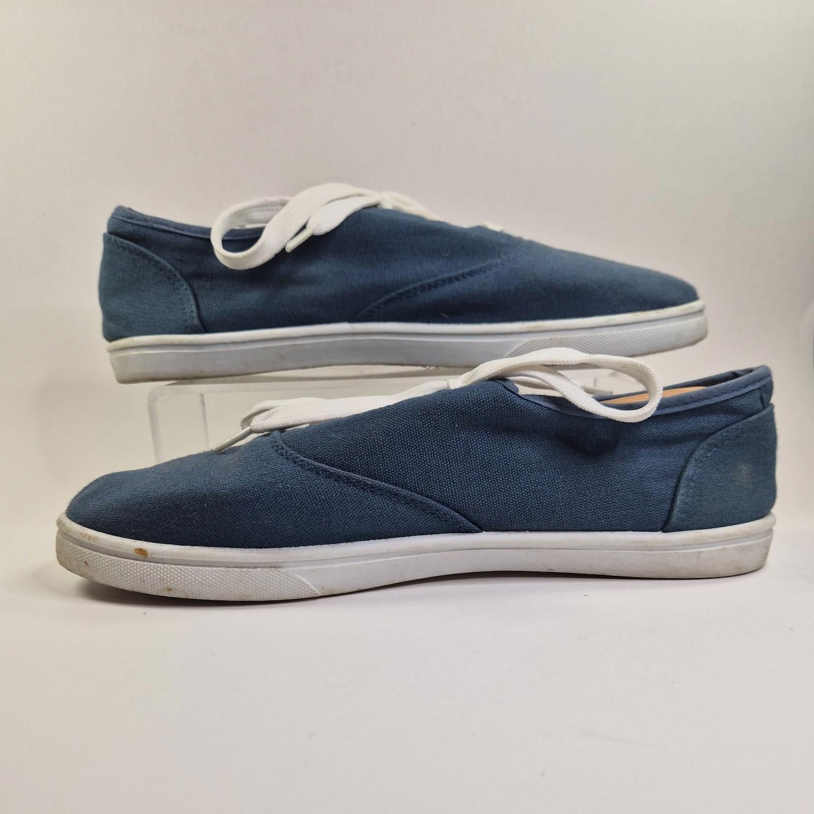 Other Chic Vtg 90s Women's Denim Jean Sz 8 Lace Up Sneakers Shoes Size US 8 / IT 38 - 3 Thumbnail