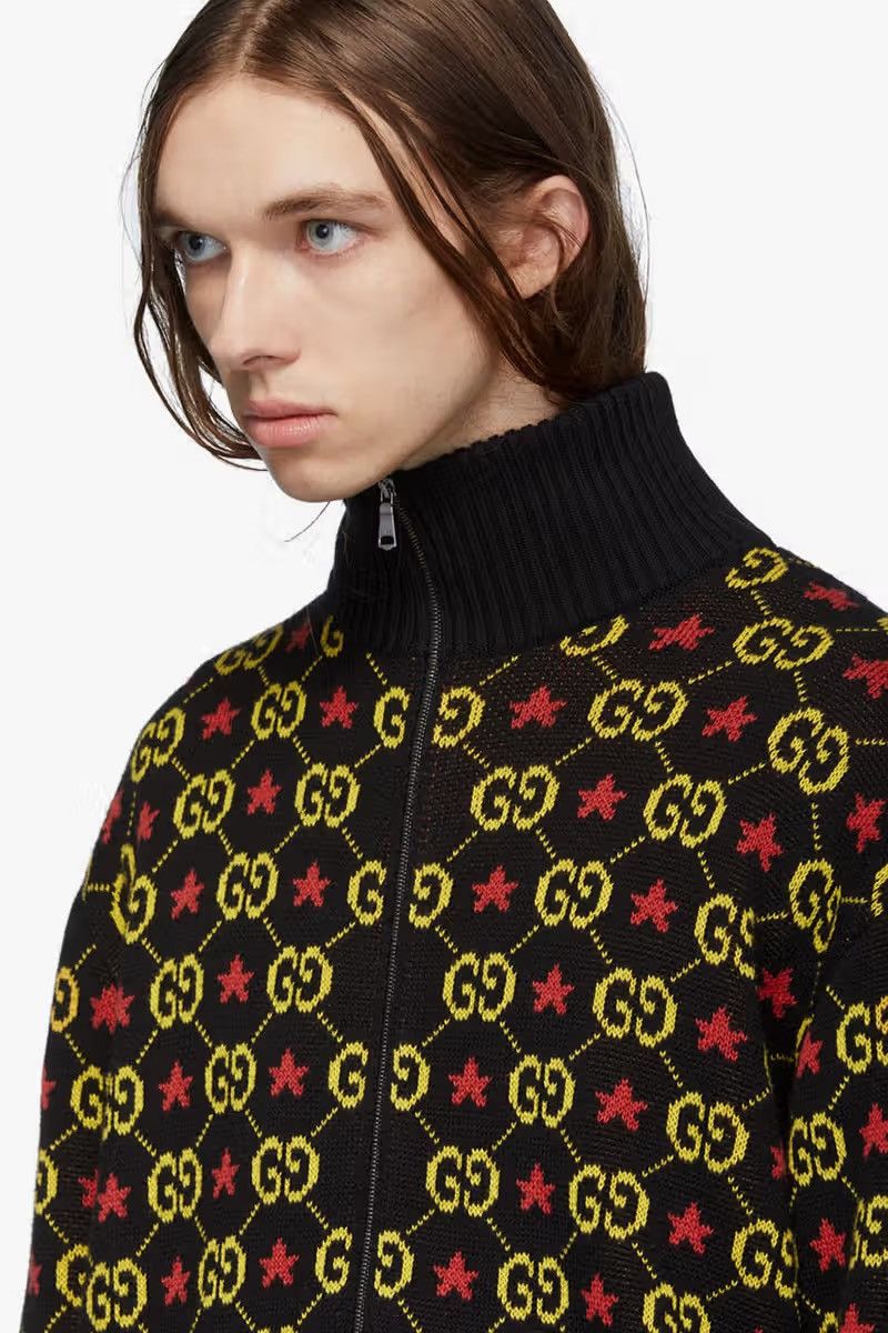 Gucci Gucci GG Zip-Up Monogram Wool knitwear Size US XS / EU 42 / 0 - 12 Thumbnail