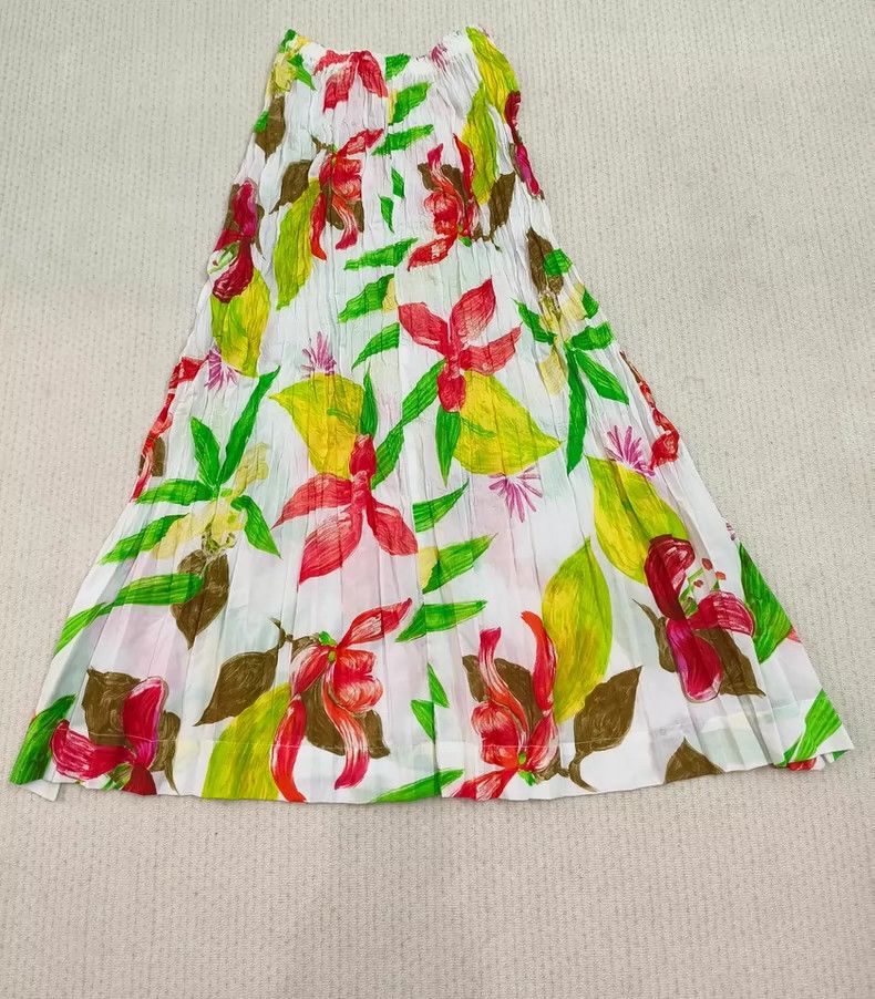 Issey Miyake Issey Miyake size:M A vintage skirt with a red, white and Size 22" - 1 Thumbnail