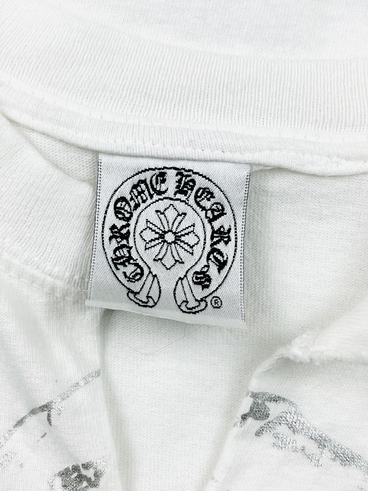 Chrome Hearts Chrome Hearts Foti Metallic Logo Slit Baby Tee Tshirt White Size M / US 6-8 / IT 42-44 - 5 Thumbnail
