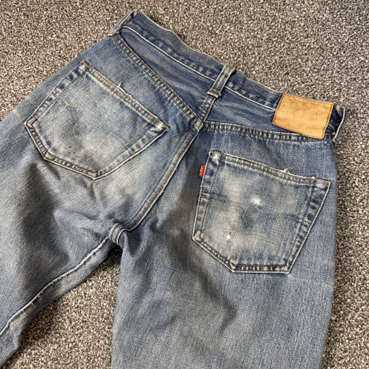 Levi's Vintage Clothing Levis E Selvedge 501 USA Distressed Aging Wash Denim W30 Size US 30 / EU 46 - 6 Thumbnail