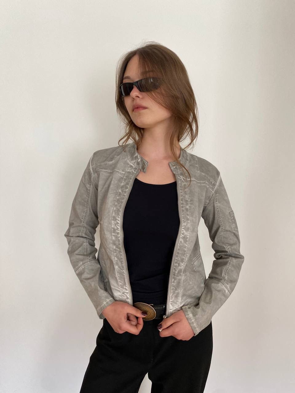 Vintage Vintage dirty grey tight jacket Size S / US 4 / IT 40 - 3 Thumbnail