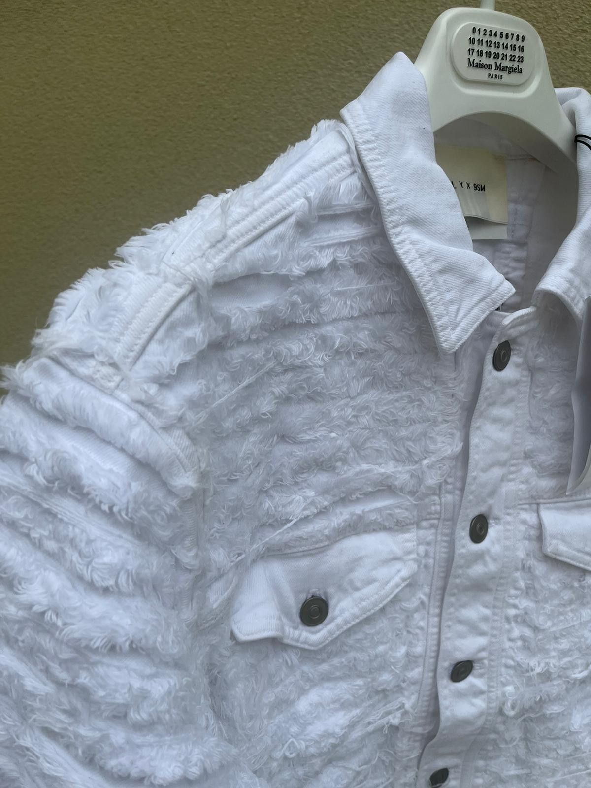 Alyx × Blackmeans Studded & Distressed Denim Jacket in White Size US L / EU 52-54 / 3 - 5 Thumbnail