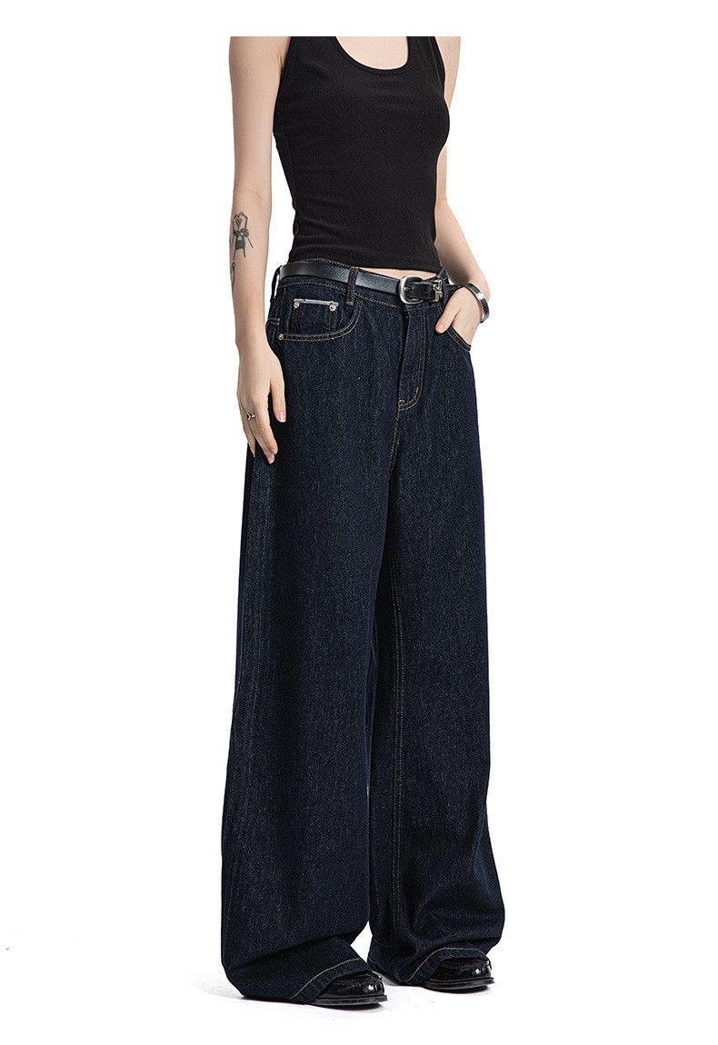 Japanese Brand Retro washed straight leg casual loose cleanfit jeans Size US 32 / EU 48 - 3 Thumbnail