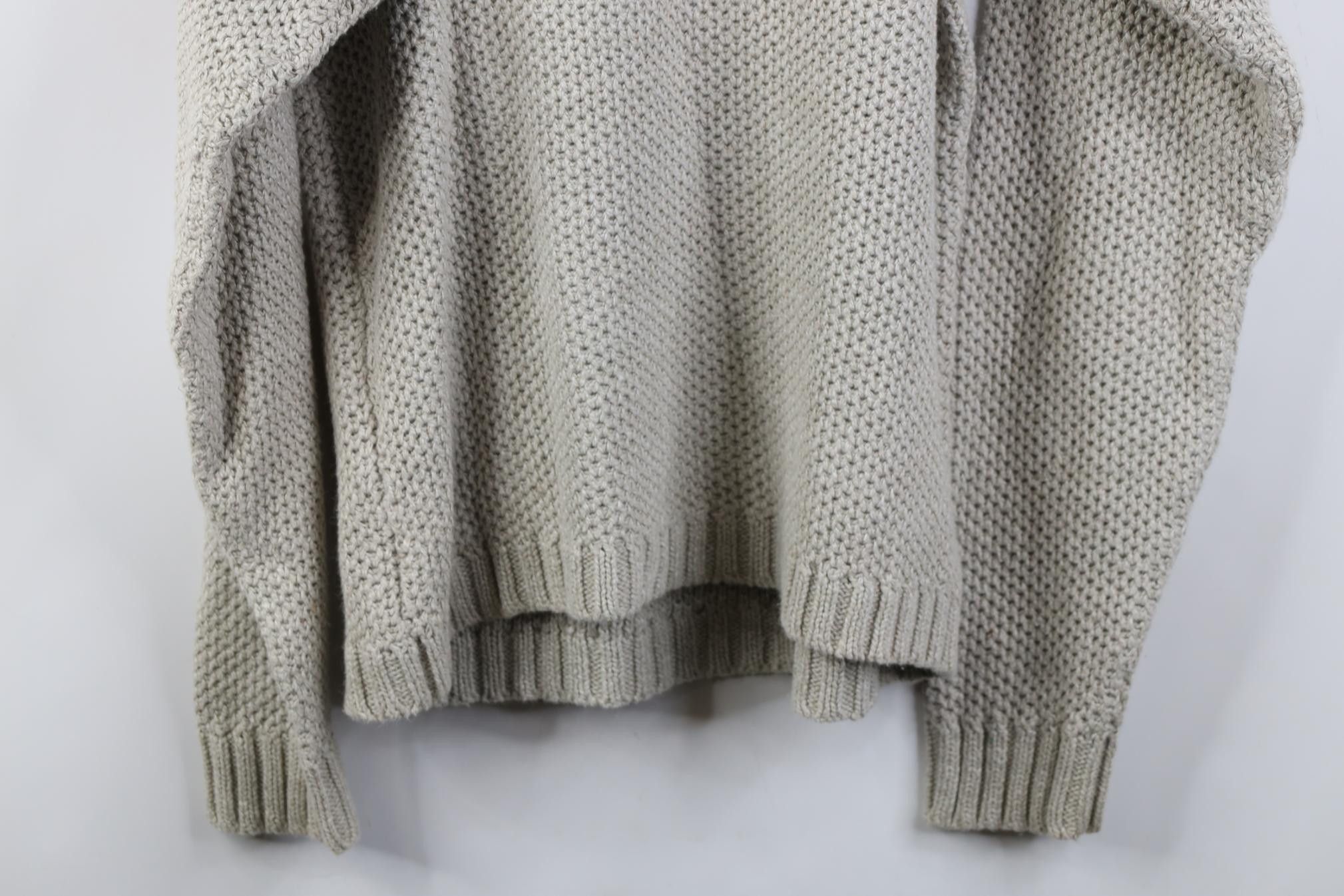 Vintage Vintage 90s Streetwear Thermal Marled Knit Sweater Beige Size US L / EU 52-54 / 3 - 11 Thumbnail