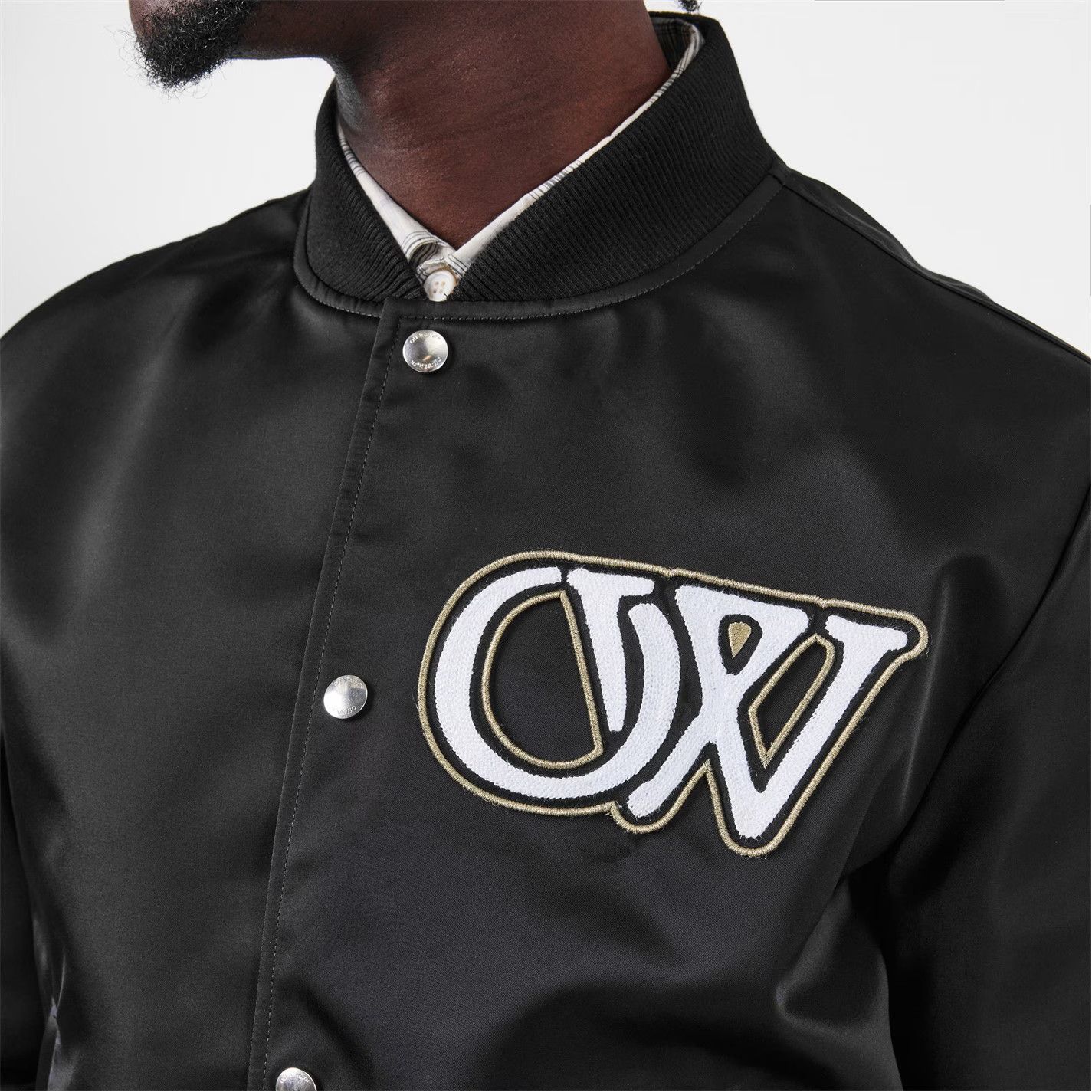 Off-White o1g2r1mq0326 Monogram Bomber Jacket in Black Size US L / EU 52-54 / 3 - 5 Thumbnail
