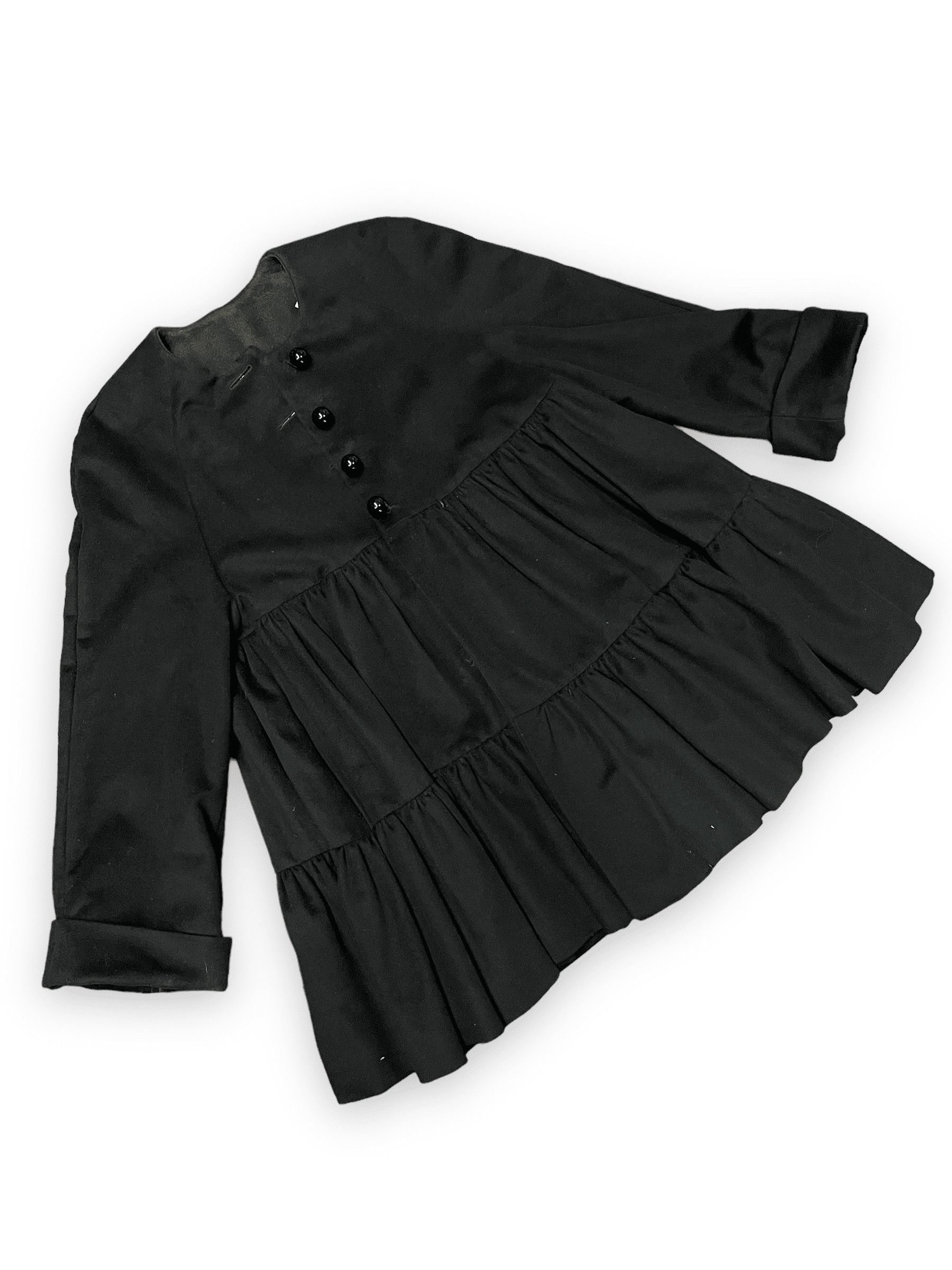 Moschino Moschino Couture! Black Wool Tiered Party Coat With Bauble Buttons Made In Italy Size M Size M / US 6-8 / IT 42-44 - 4 Thumbnail