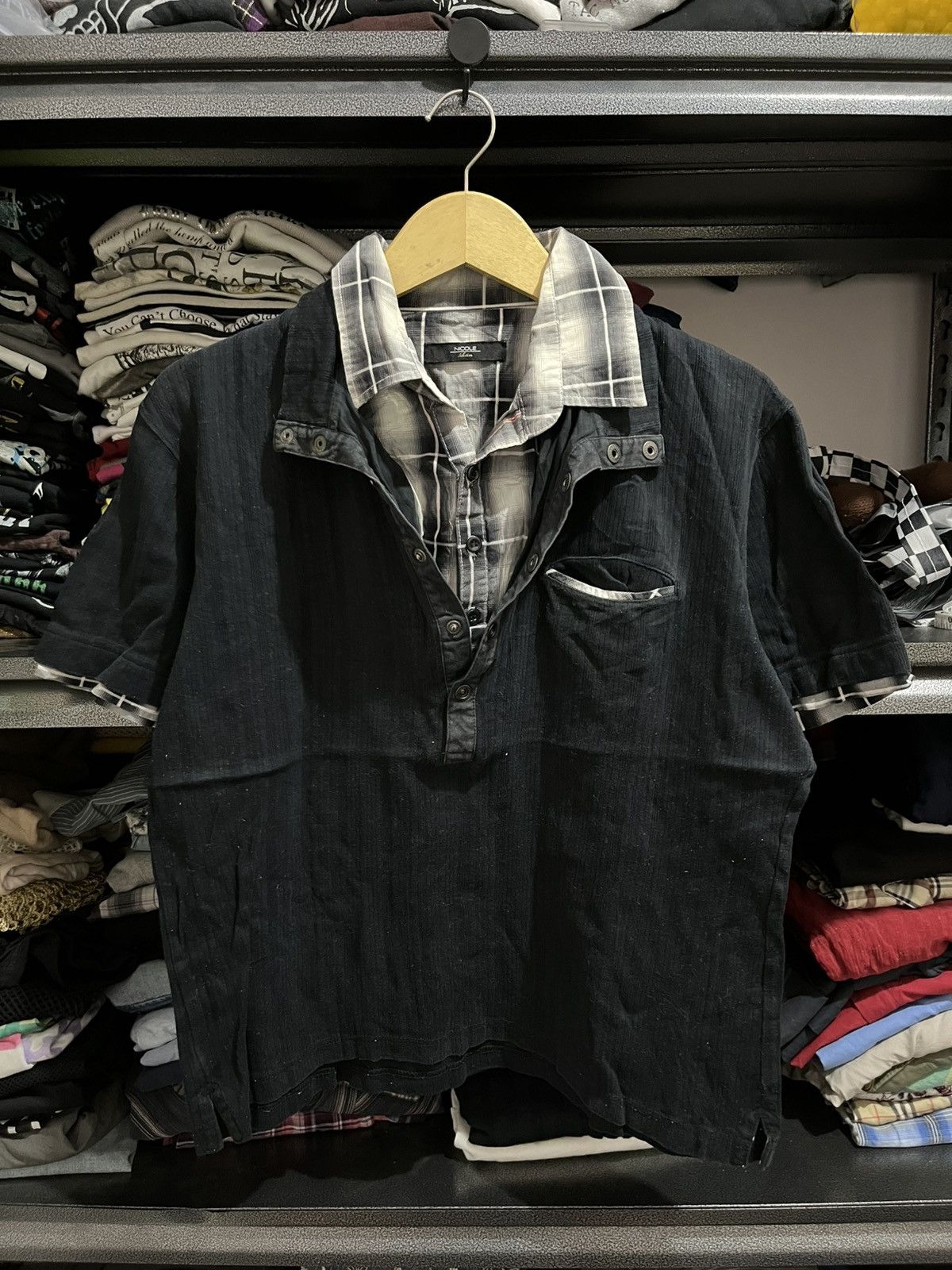 If Six Was Nine × Japanese Brand × Le Grande Bleu (L.G.B.) Nicole double layer ifsixwasnine lgb styled Size US M / EU 48-50 / 2 - 1 Thumbnail