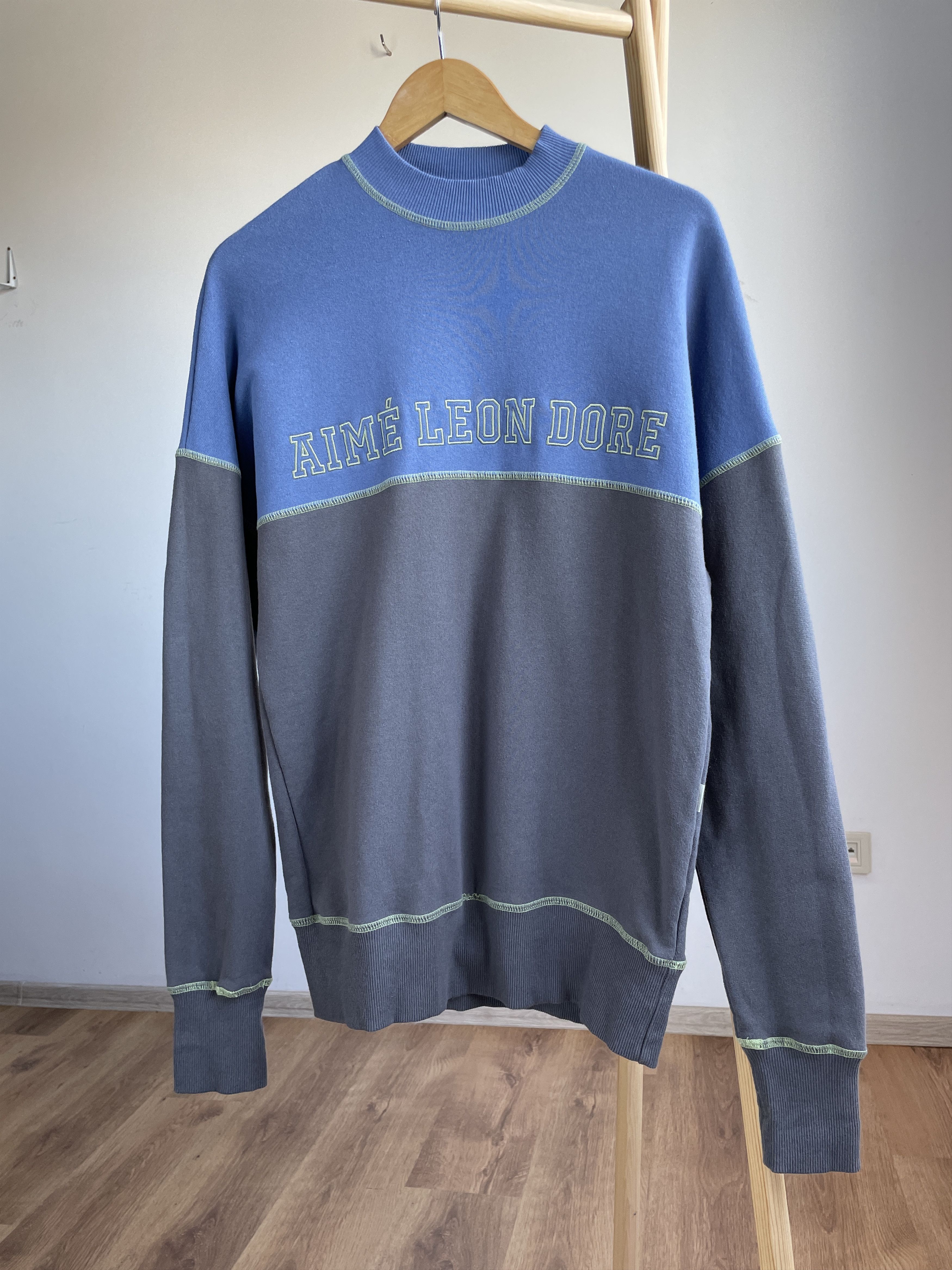 Aime Leon Dore Aime Leon Dore Cross Stitch Two Tone Crewneck Sweatshirt Size US S / EU 44-46 / 1 - 1 Thumbnail