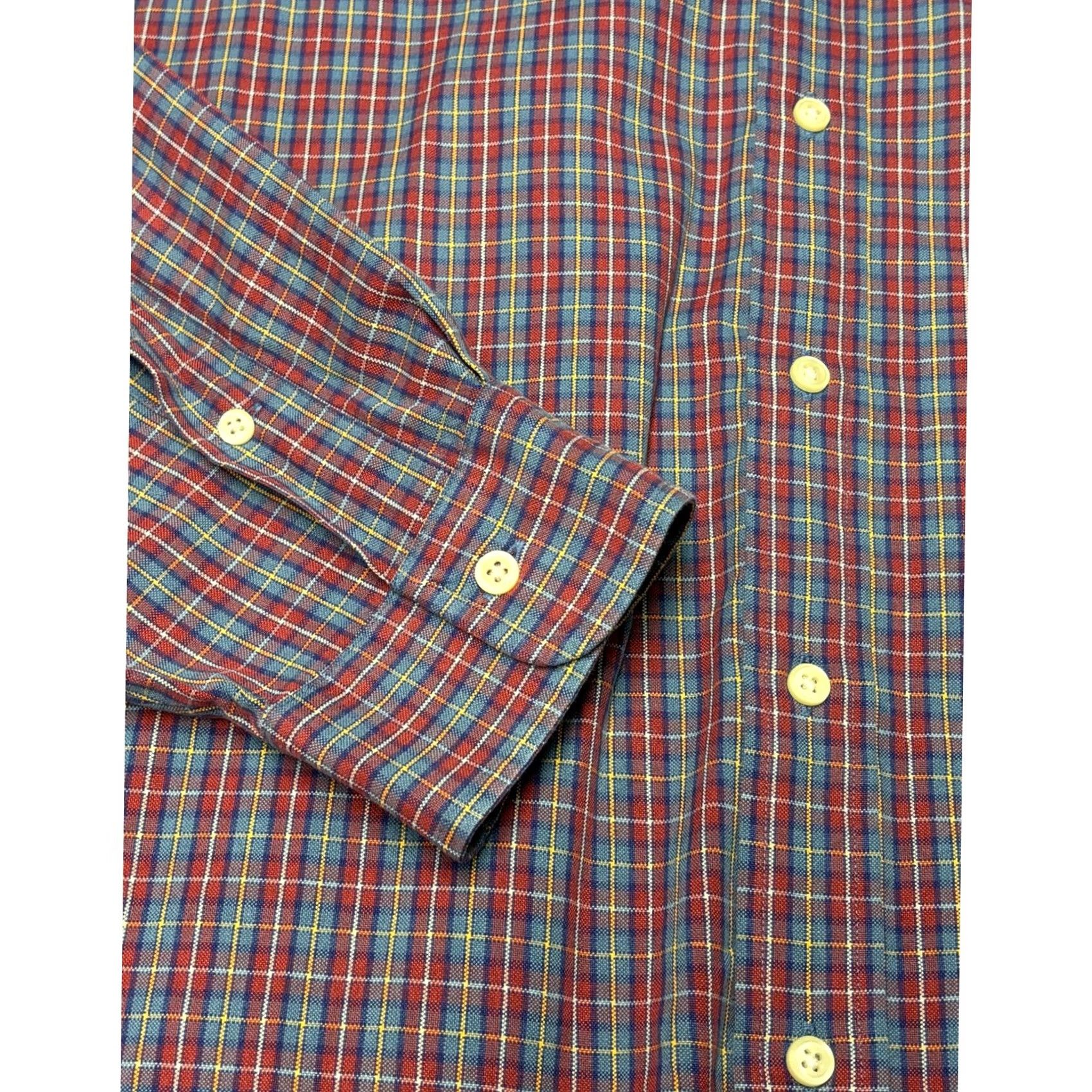 Ralph Lauren Ralph Lauren Mens XL Plaid Button-Down Shirt Blue Red Yellow Cotton Long Sleeve Size US XL / EU 56 / 4 - 3 Thumbnail