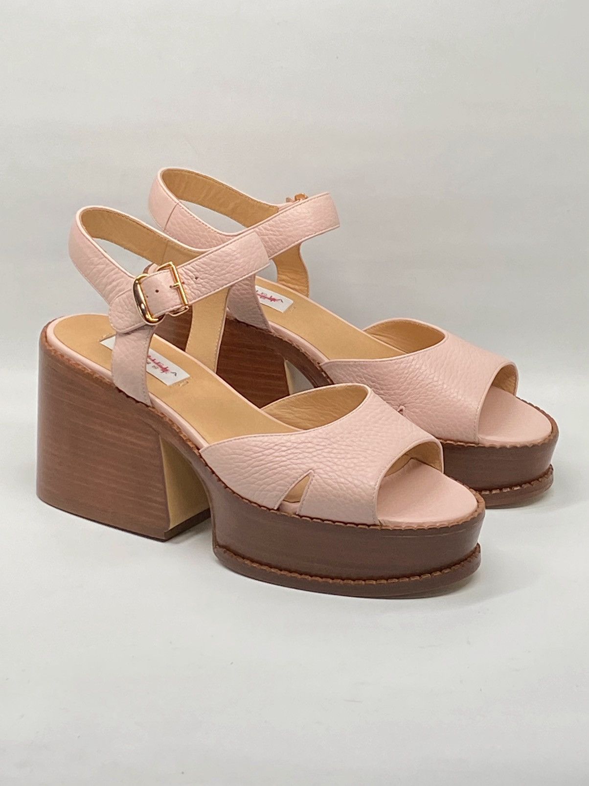 Gabriela Hearst Gabriela Hearst Zuri 90MM Leather Platform Sandals size 37.5 Size US 7.5 / IT 37.5 - 3 Thumbnail