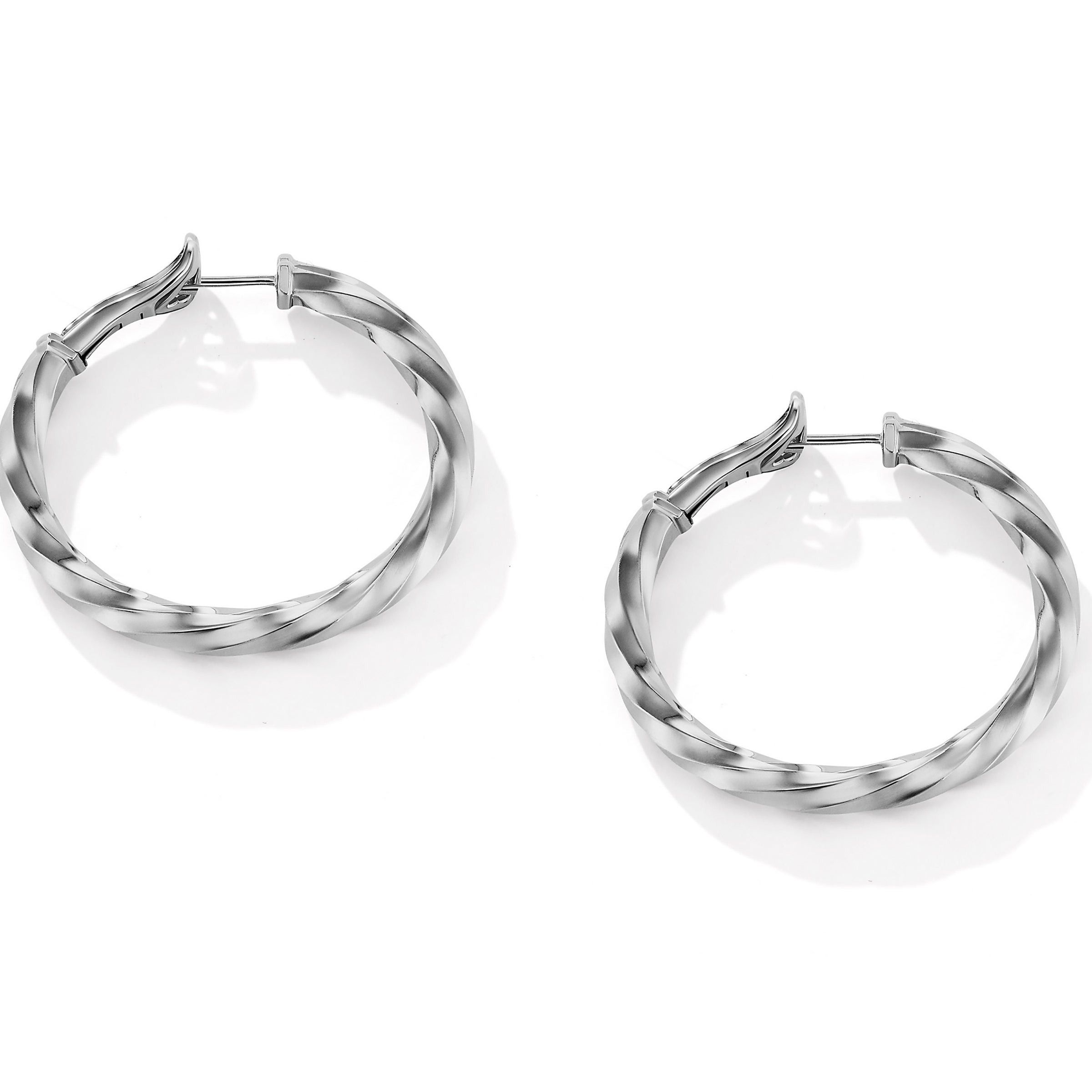 David Yurman o1w1db10525 E14731 Earrings in Sterling Silver & 1.5in Size ONE SIZE - 2 Thumbnail