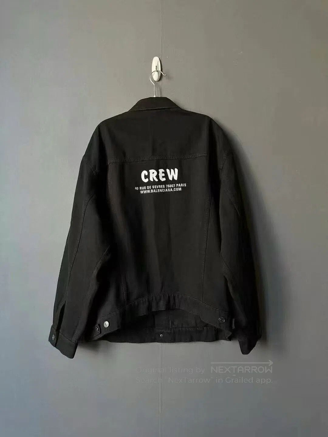 Balenciaga balenciaga black denim crew jacket. Size US M / EU 48-50 / 2 - 2 Thumbnail