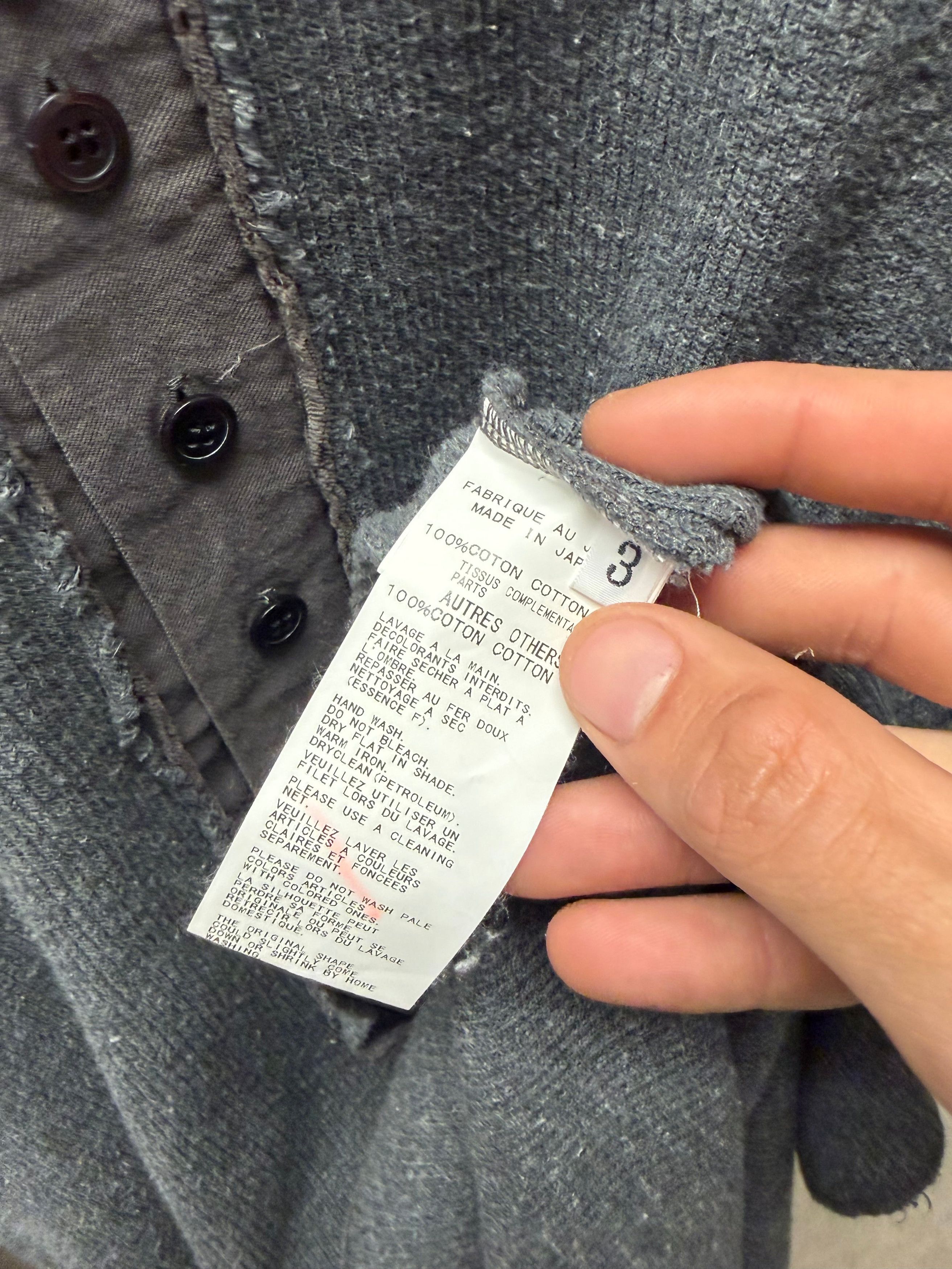 Yohji Yamamoto Yohji Yamamoto Pour Homme Thermal ‘Henley’ Assorted Button Long Sleeve Shirt Size US L / EU 52-54 / 3 - 5 Thumbnail