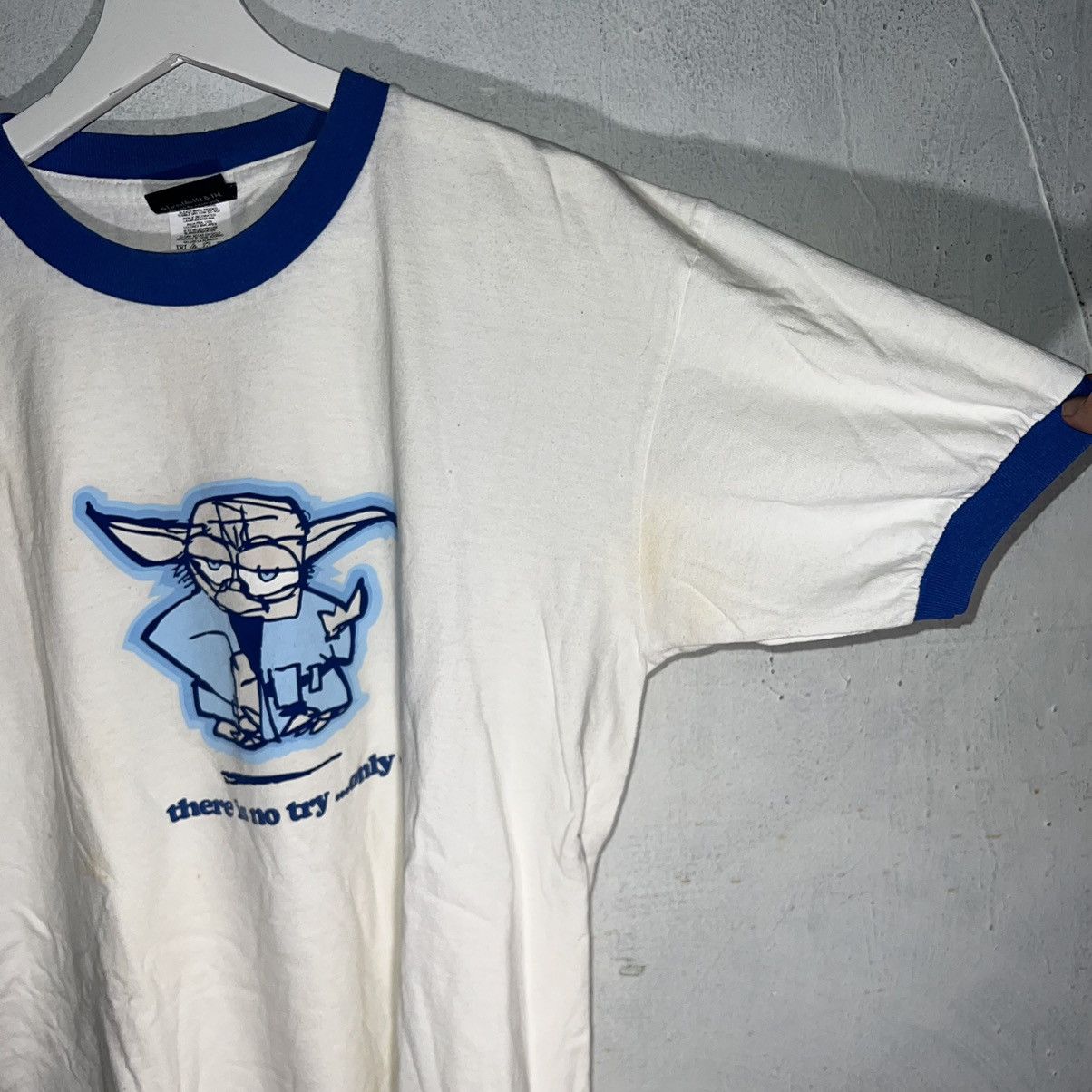 Star Wars × Vintage Y2K Vintage Star Wars Yoda T-Shirt Ringer Large Size US L / EU 52-54 / 3 - 5 Thumbnail