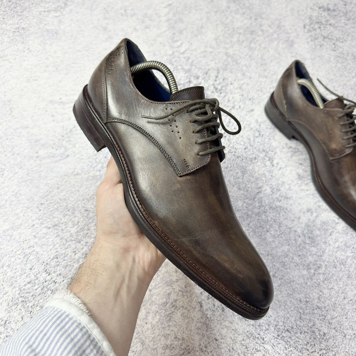 Designer Iannalfo&Sgariglia Mens Handmade Derbies US8 UK7 EU41 26cm Size US 8 / EU 41 - 4 Thumbnail