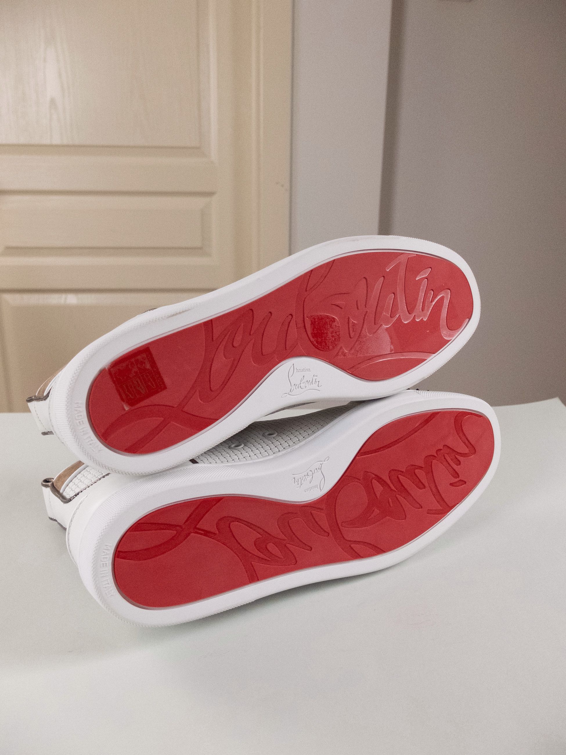 Christian Louboutin CHRISTIAN LOUBOUTIN Louis Spikes white leather sneakers 12 Size US 12 / EU 45 - 9 Thumbnail
