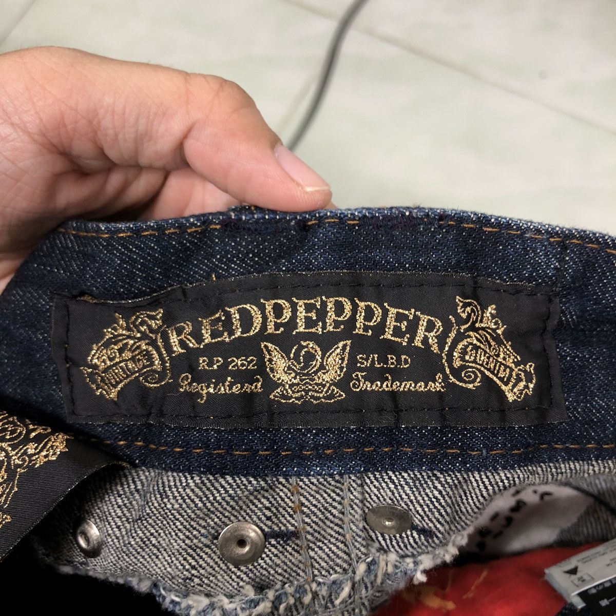 Japanese Brand 🔥Rare Punk Style Half Cut Denim Jeans Red Pepper Japan & Co Size US 26 / EU 42 - 16 Thumbnail