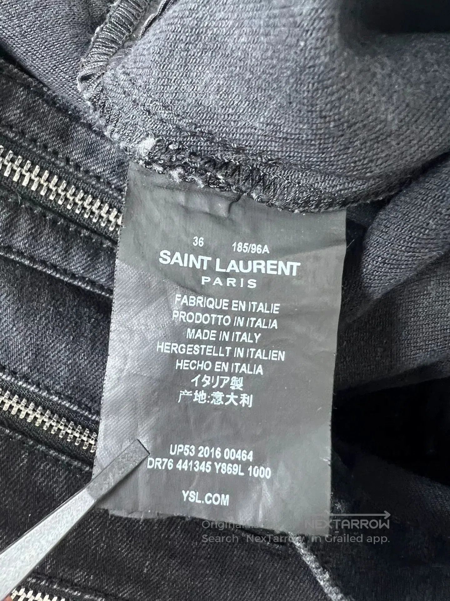 Saint Laurent Paris Saint Laurent Black Zip Detail Jeans. Size US 36 / EU 52 - 6 Thumbnail
