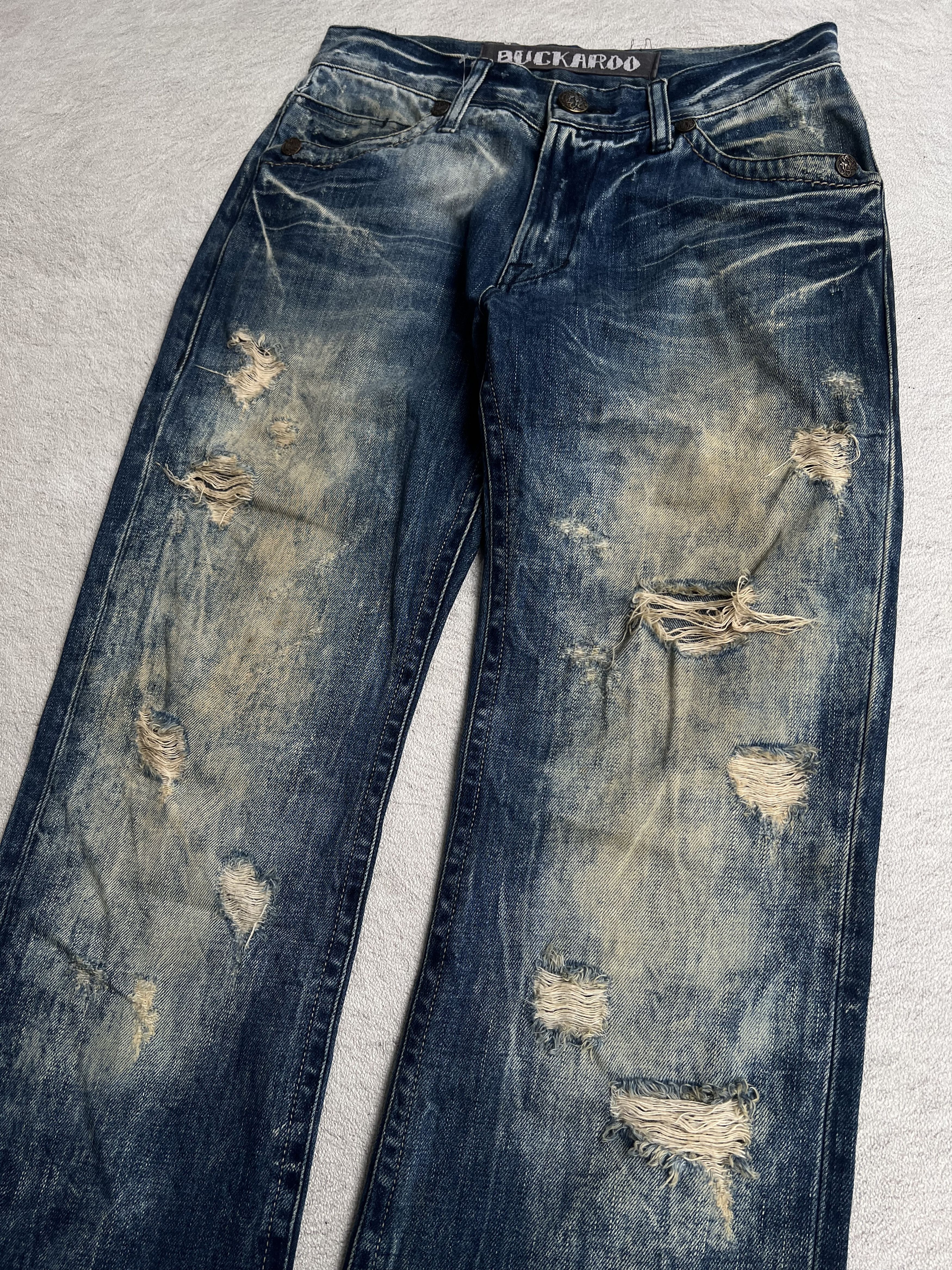 BUCKAROO 2000s Buckaroo Japanese Ripped Mudwash Jeans y2k Lgb Ifsix Size US 30 / EU 46 - 3 Thumbnail