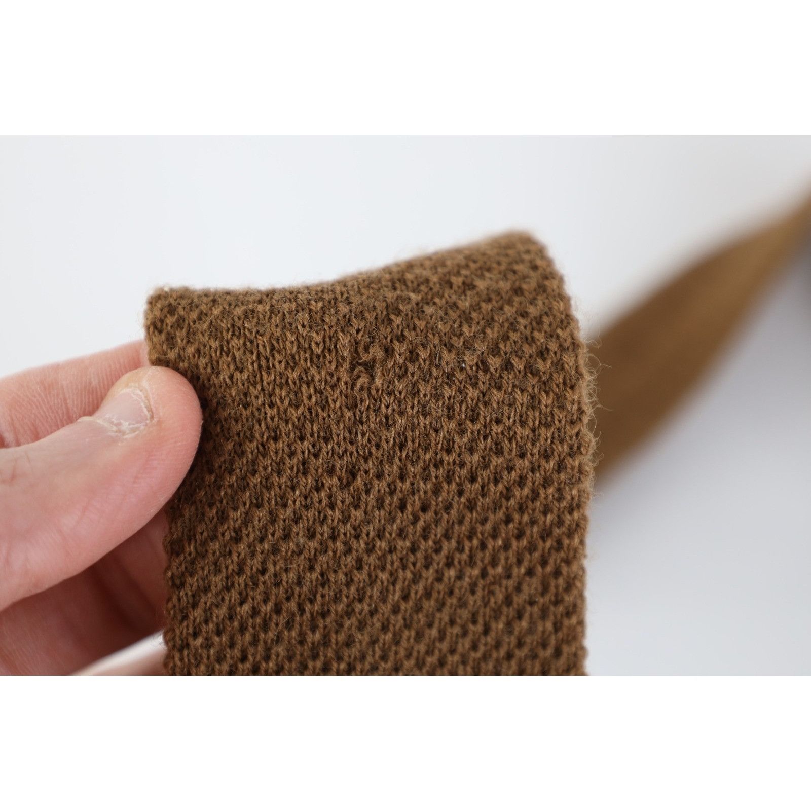 Vintage Vintage 70s Streetwear Wool Knit Square Skinny Neck Tie Size ONE SIZE - 4 Thumbnail