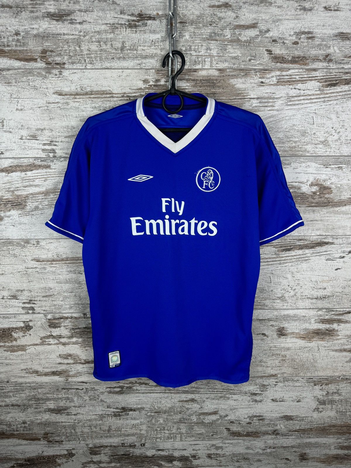 ウェア 90s Fly Emirates football shirt Chelsea Chelsea Soccer × Vintage Chelsea FC 90s FLY EMIRATES UMBRO AWAY