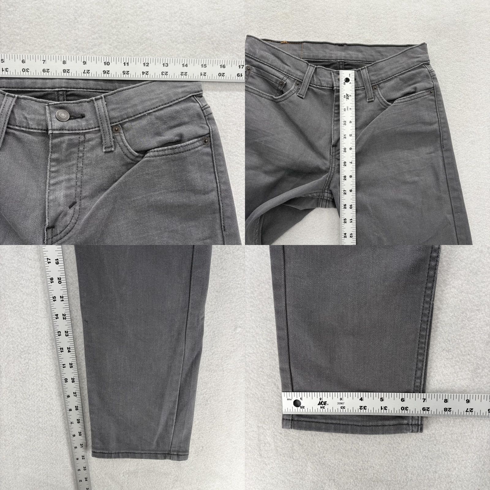 Levi's Levi's 511 Jeans Mens Slim Fit Straight Leg 29x32 Gray Stretch Denim Medium Wash Denim Zip Levi's 511 Mens Boys? Size US 29 - 8 Thumbnail