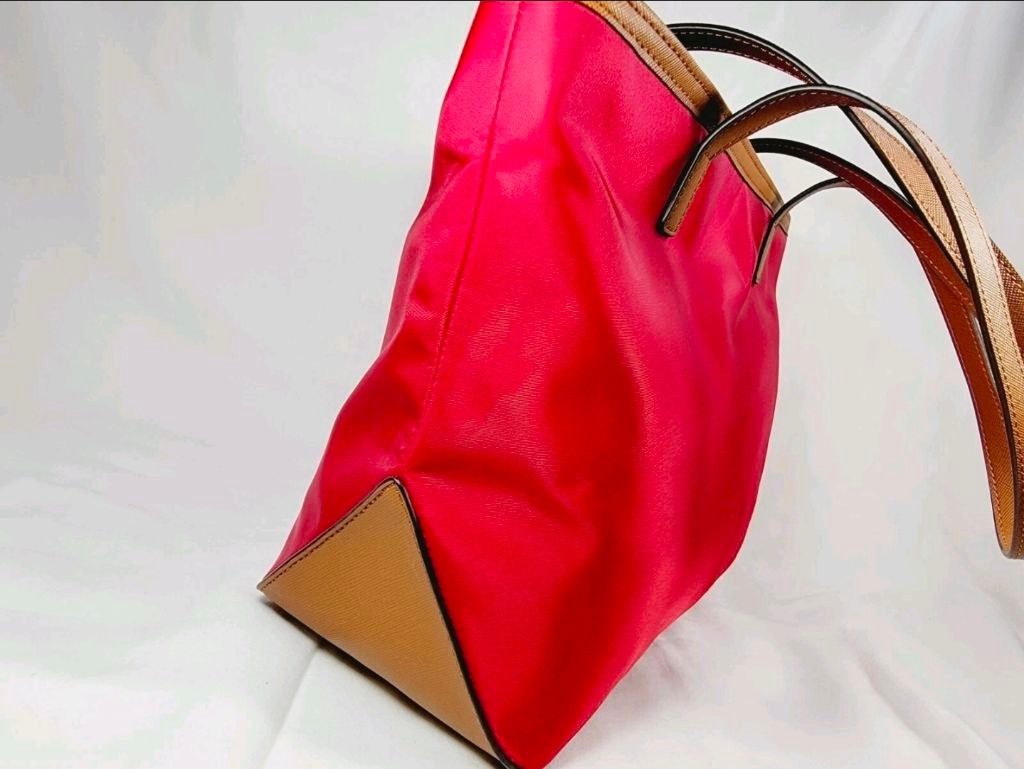 Michael Kors Women's Michael Kors Red & Brown Nylon Tote Bag Size ONE SIZE - 5 Thumbnail