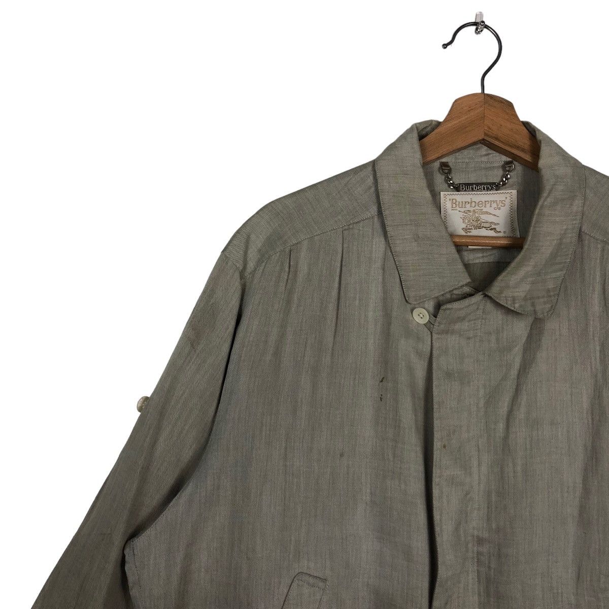 Burberry 🔥Vintage Fly Bomber Jacket Burberrys Herringbone Size US L / EU 52-54 / 3 - 6 Thumbnail