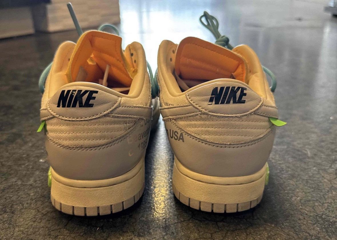Nike × Off-White Dunk Low Off-White Lot 02/50 Size US 9.5 / EU 42-43 - 4 Thumbnail