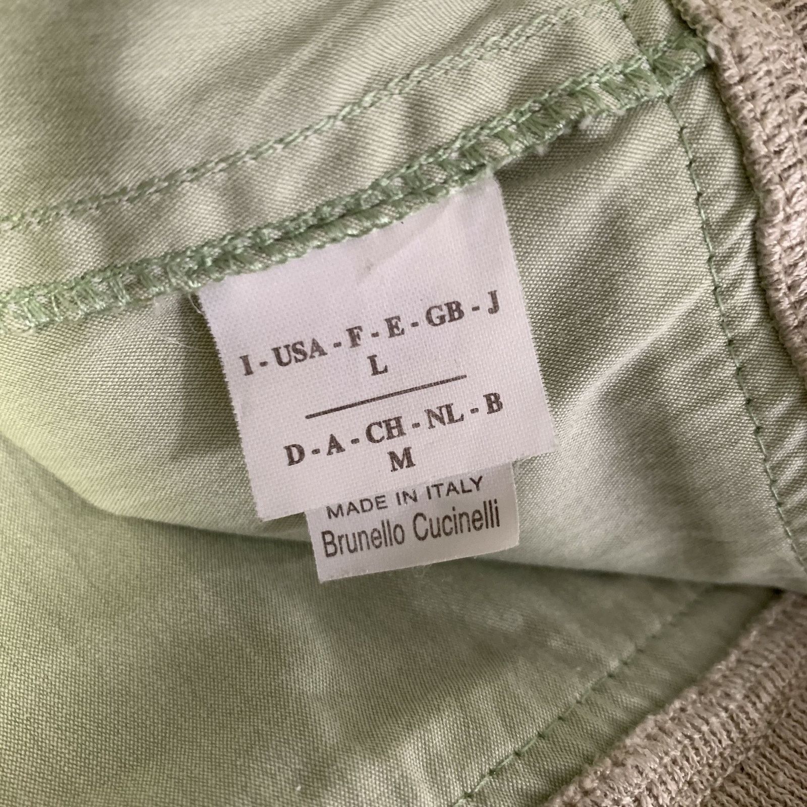 Brunello Cucinelli BRUNELLO CUCINELLI S Tan Mint Cotton Sleeveless Casual Top Size S / US 4 / IT 40 - 7 Thumbnail