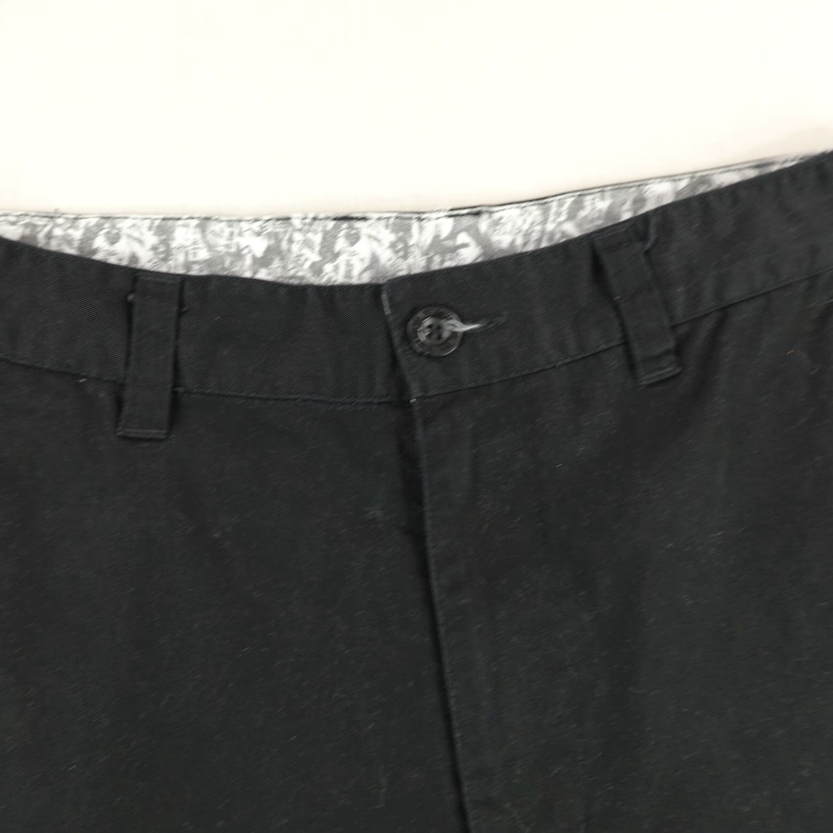 Vintage Vintage Hustler Shorts Mens 36 Chino Casual Relaxed Cotton Black Embroidered Skater Y2K Size US 35 - 3 Thumbnail