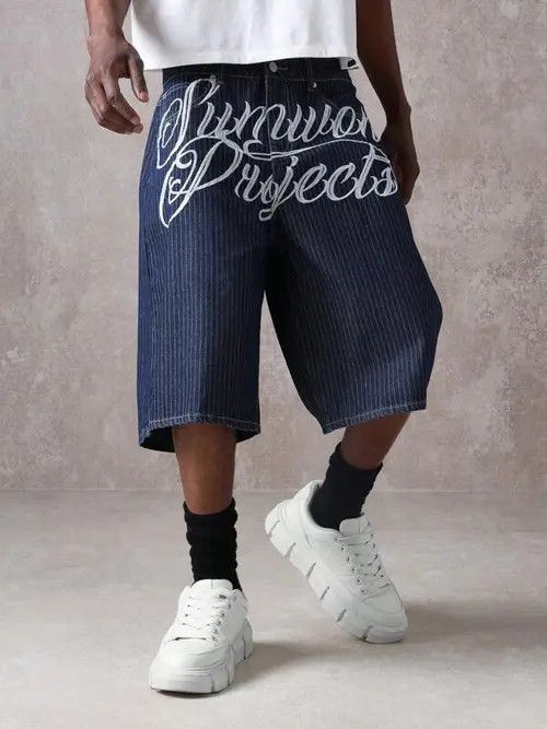 Jean Hirasawa x Kei Graphic DRILL DRIP Y2k street jorts shorts Size US 32 / EU 48 - 6 Thumbnail