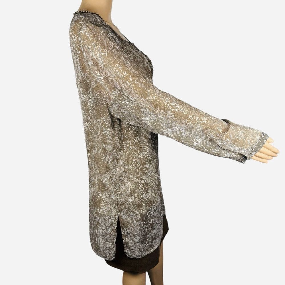 Chicos Chico’s Chiffon Embellished Tunic Snake Print Top Size 3 US Size XL / US 12-14 / IT 48-50 - 4 Thumbnail