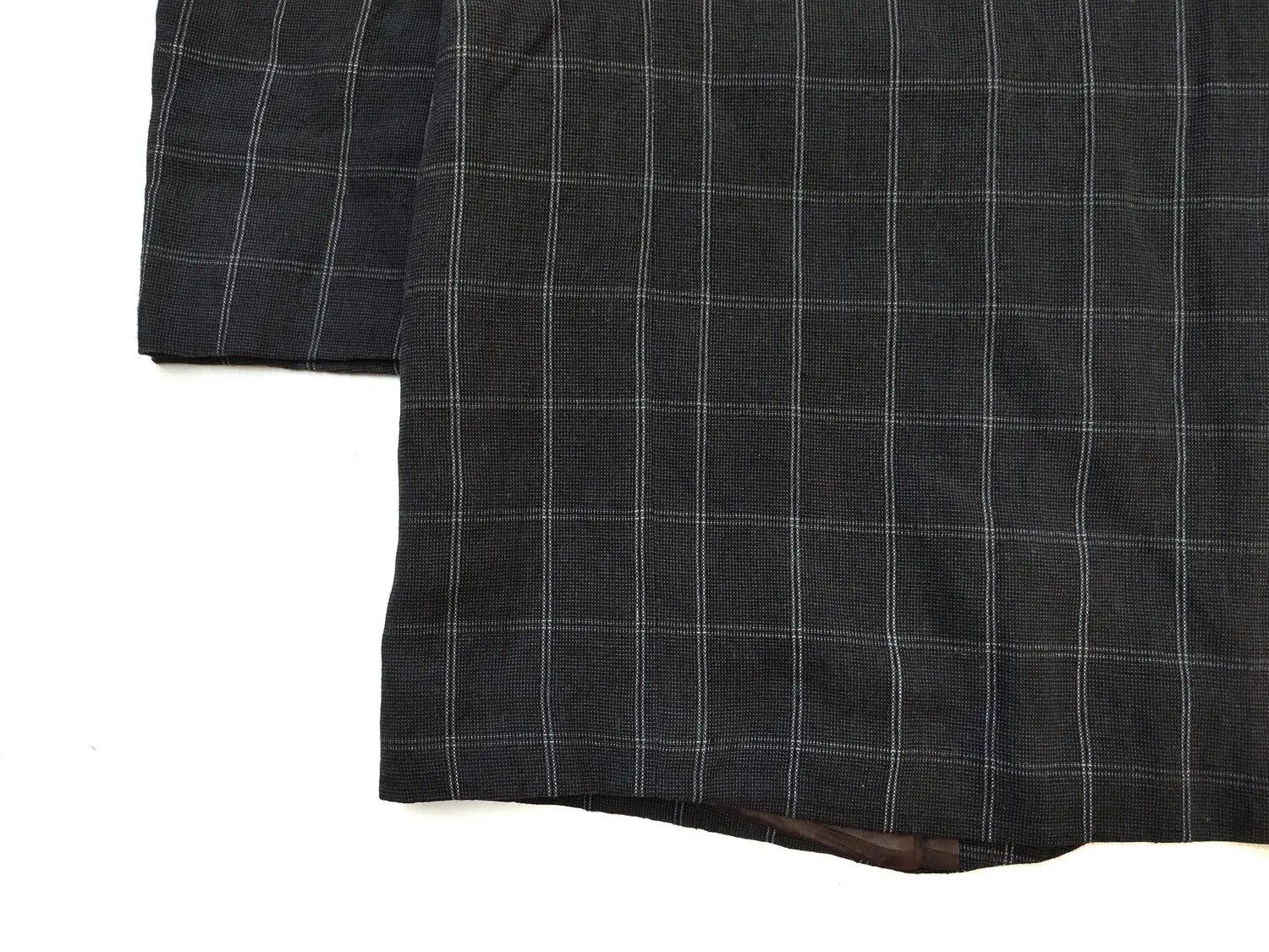 Yves Saint Laurent YSL Vintage Plaid Grey Blazer Size 48R - 10 Thumbnail
