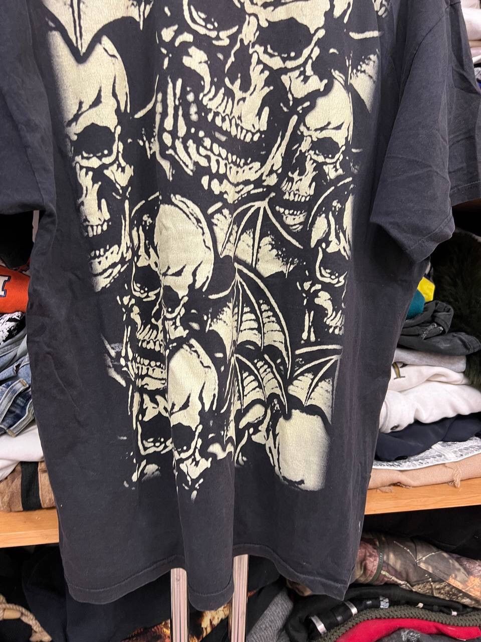 Affliction × Vintage Crazy vintage skull graphic emo goth t-shirt Size US XL / EU 56 / 4 - 8 Thumbnail