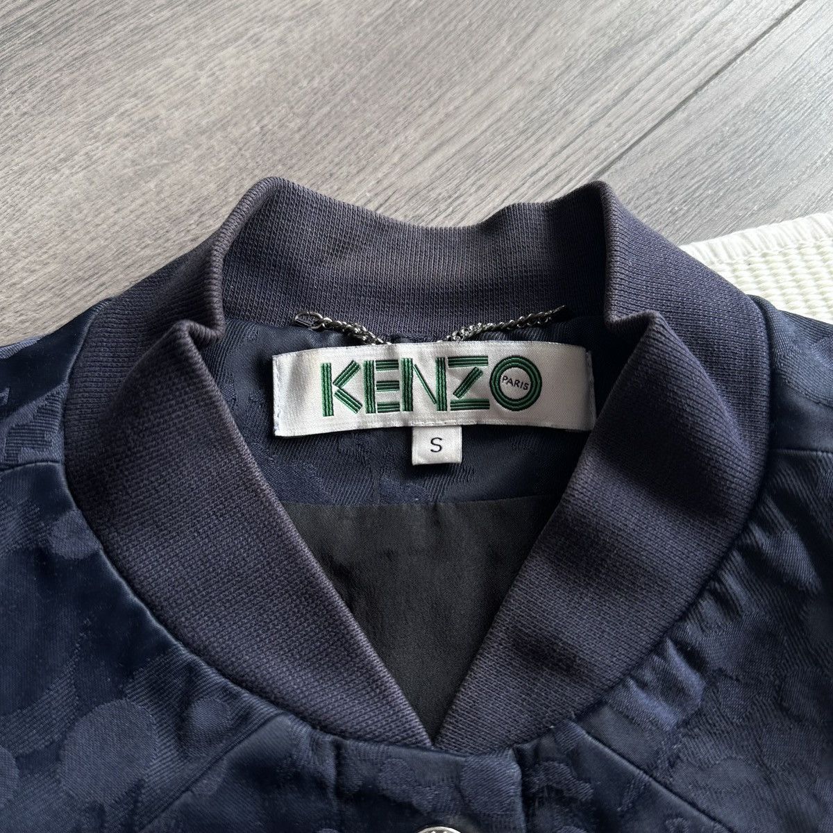Kenzo Rare KENZO Patterned Monogram Deep Navy Bomber Jacket Size S / US 4 / IT 40 - 4 Thumbnail