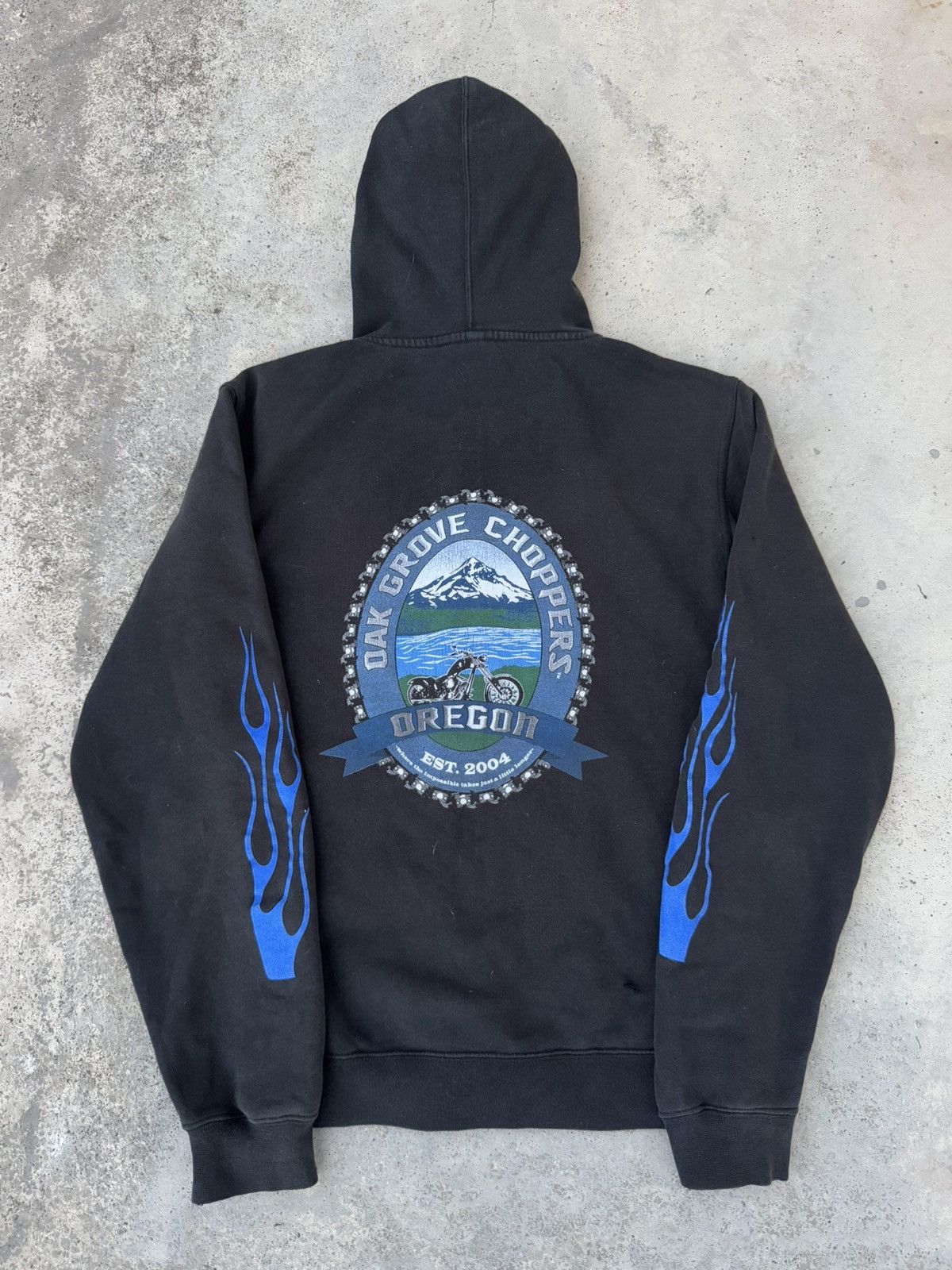 Harley Davidson Distressed Vintage Harley Davidson Styled Flames Fire Hoodie Size US S / EU 44-46 / 1 - 1 Thumbnail