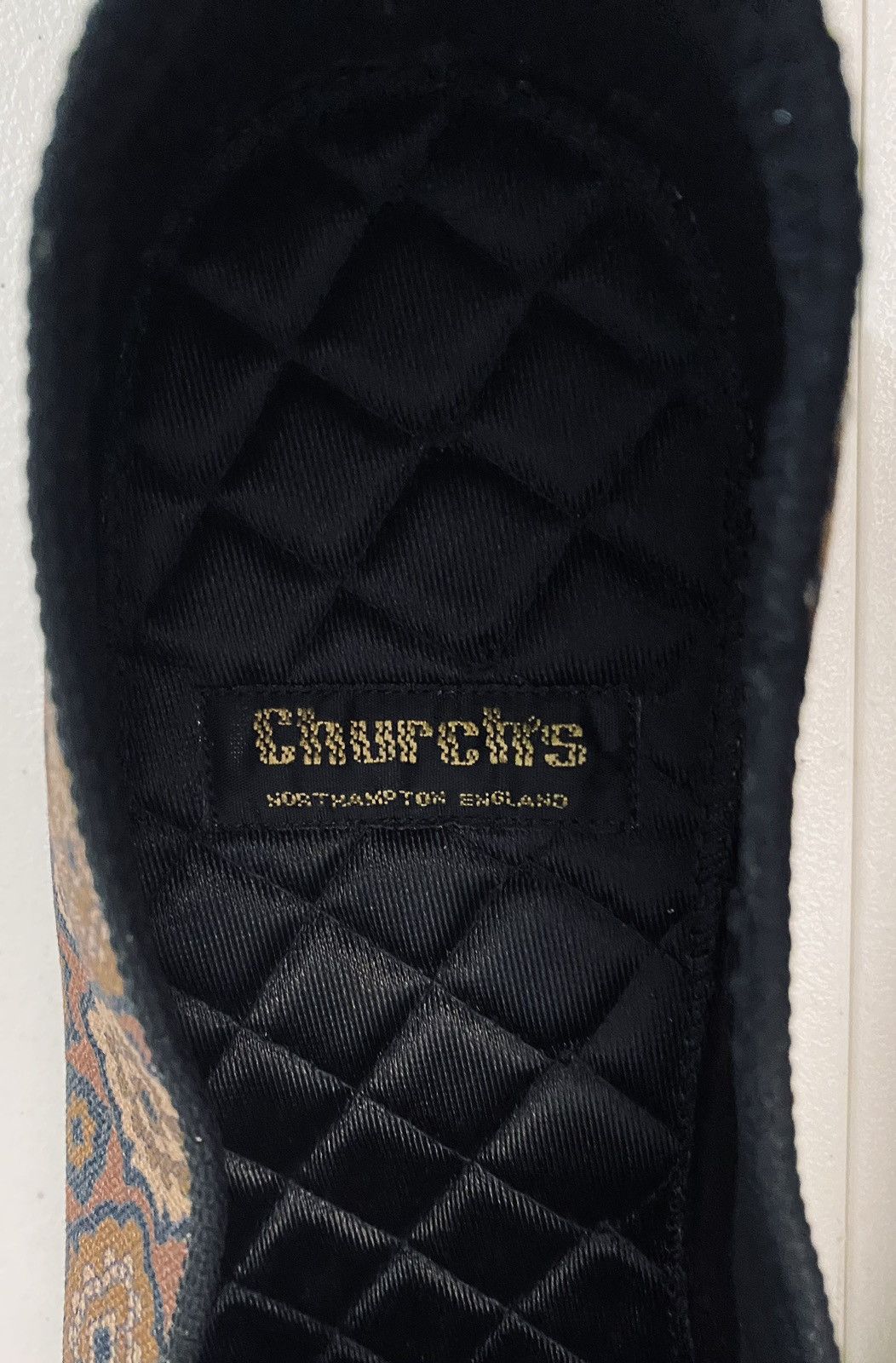 Church's Church’s 🏴󠁧󠁢󠁥󠁮󠁧󠁿 Kanvas Quilted Insole Suede House Slipper 11 New Size US 11 / EU 44 - 2 Thumbnail
