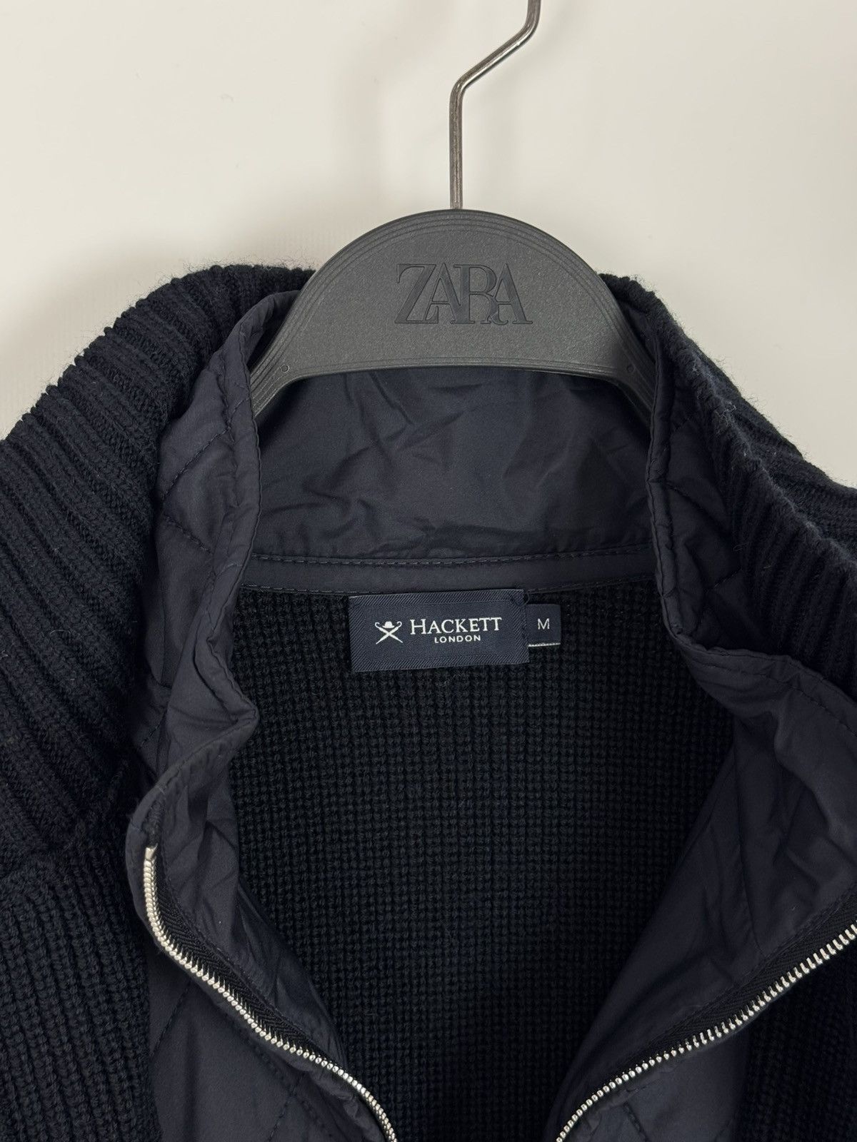Hackett Hackett London Ribbed Wool Blend Full Zip 2 in 1 Sweater Size US M / EU 48-50 / 2 - 11 Thumbnail