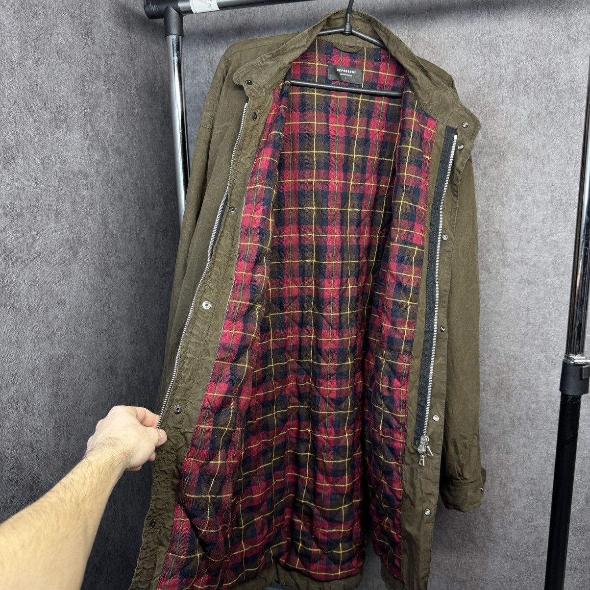 Represent Clo. Represent waxed cotton parka jacket Size US L / EU 52-54 / 3 - 8 Thumbnail