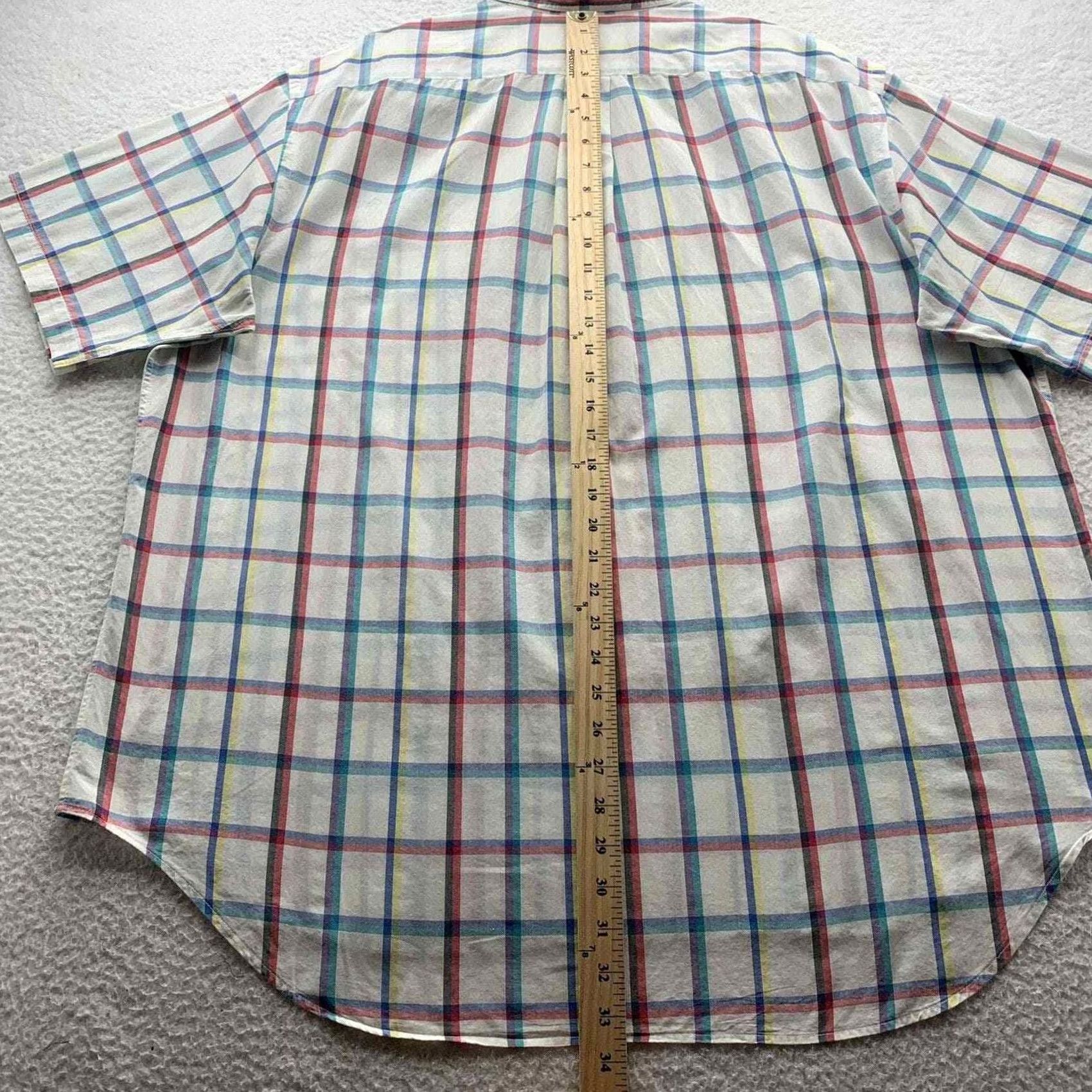 Rainbow VINTAGE Bullock & Jones Shirt Mens XL San Fran Rainbow Check Preppy USA Made Size US XL / EU 56 / 4 - 5 Thumbnail