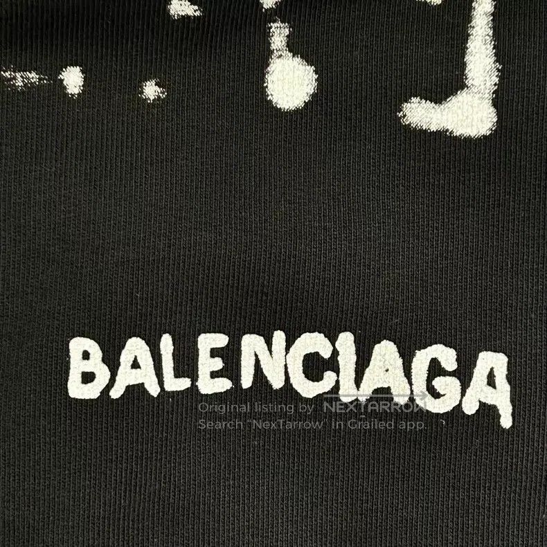 Balenciaga Balenciaga Logo Printed Black Hoodie with Front and Back D Size US S / EU 44-46 / 1 - 7 Thumbnail