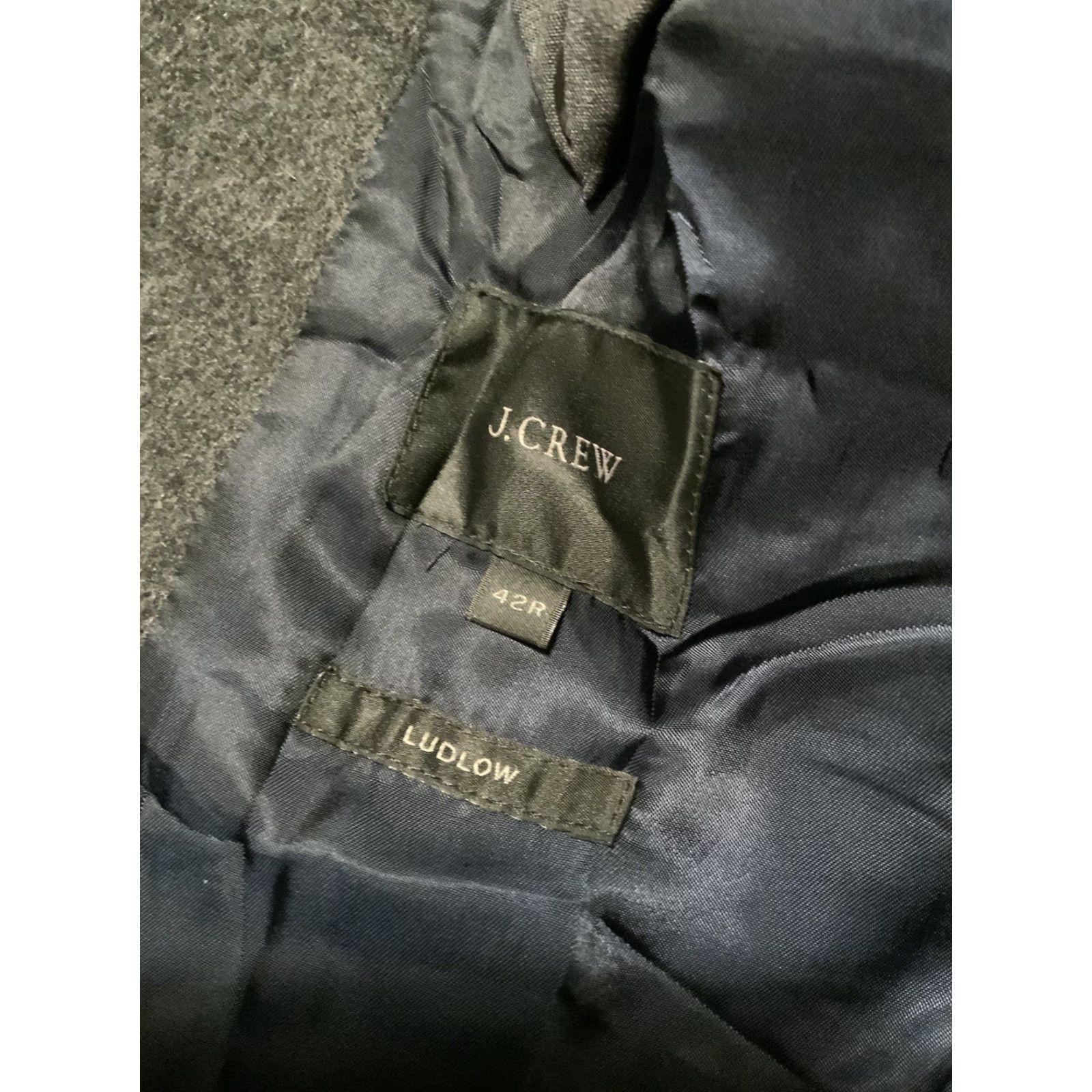 J.Crew VINTAGE J.CREW Overcoat Coat Mens 42L Charcoal Grey Wool Cashmere Long 95% Wool 5% Cashmere 05660 HO 2015 Size US XS / EU 42 / 0 - 7 Thumbnail