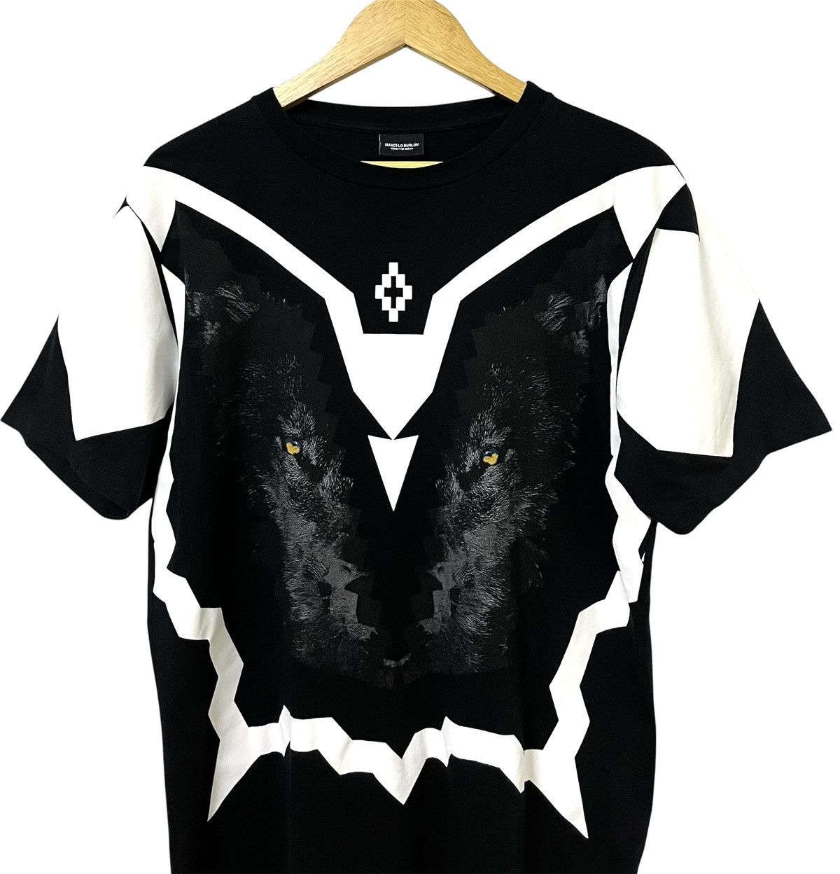 Marcelo Burlon MARCELO BURLON MILAN DESIGNER BLACK WOLF RACE TSHIRT Size US M / EU 48-50 / 2 - 3 Thumbnail